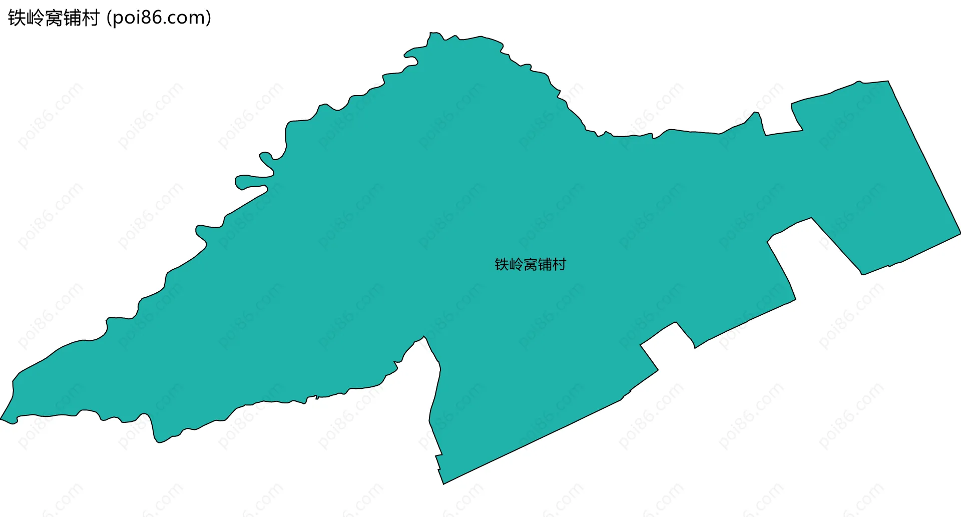 铁岭窝铺村边界地图