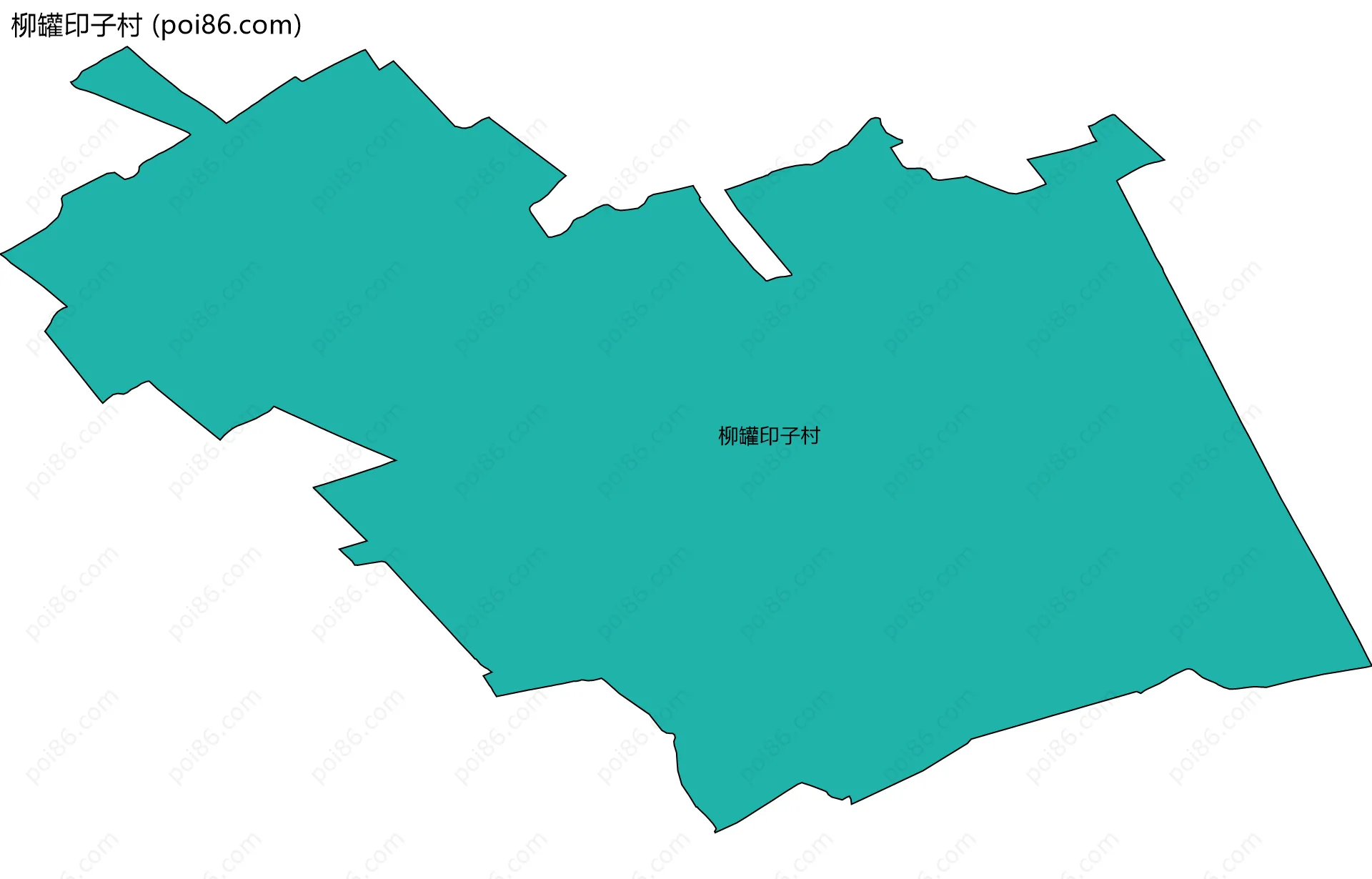 柳罐印子村边界地图