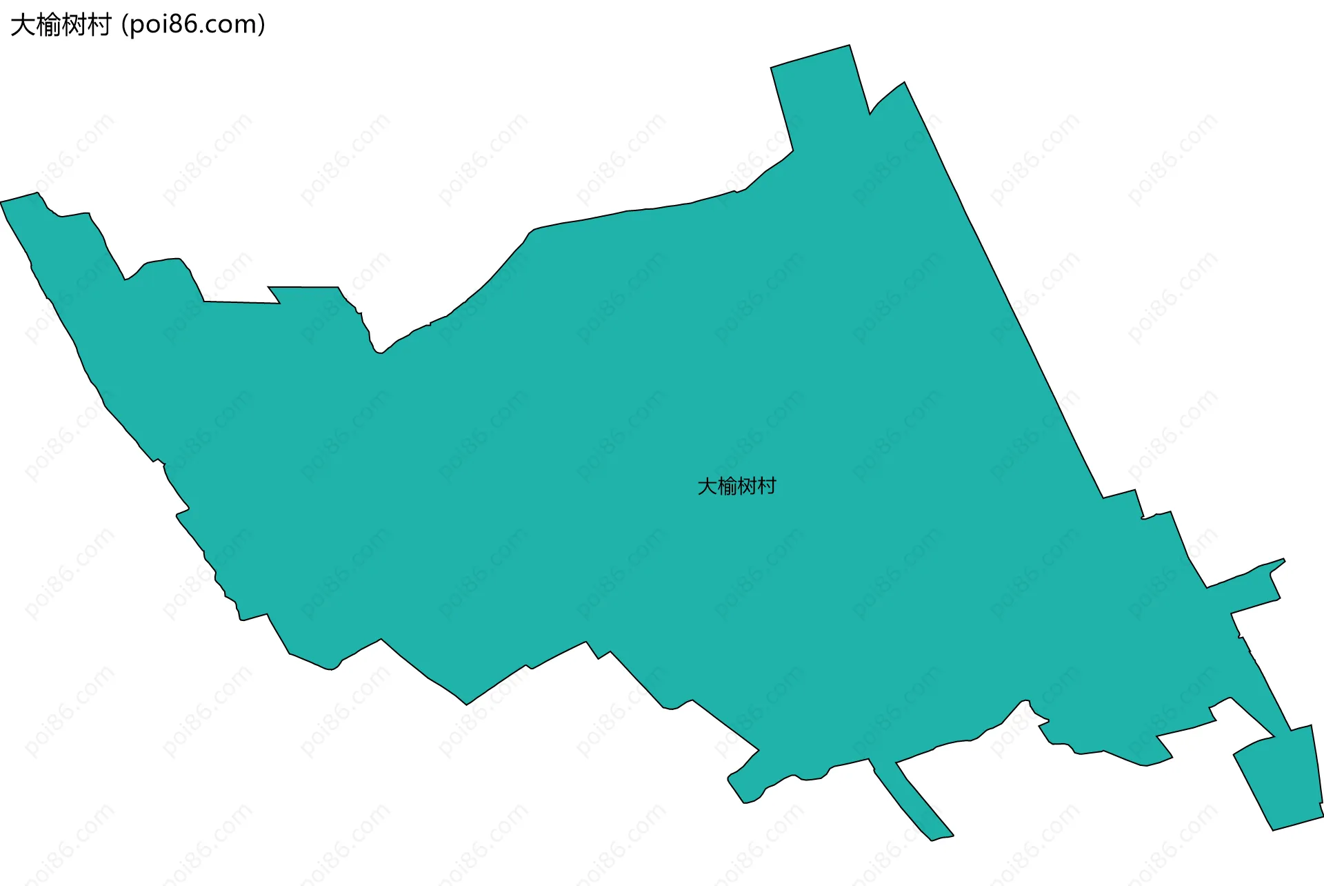 大榆树村边界地图