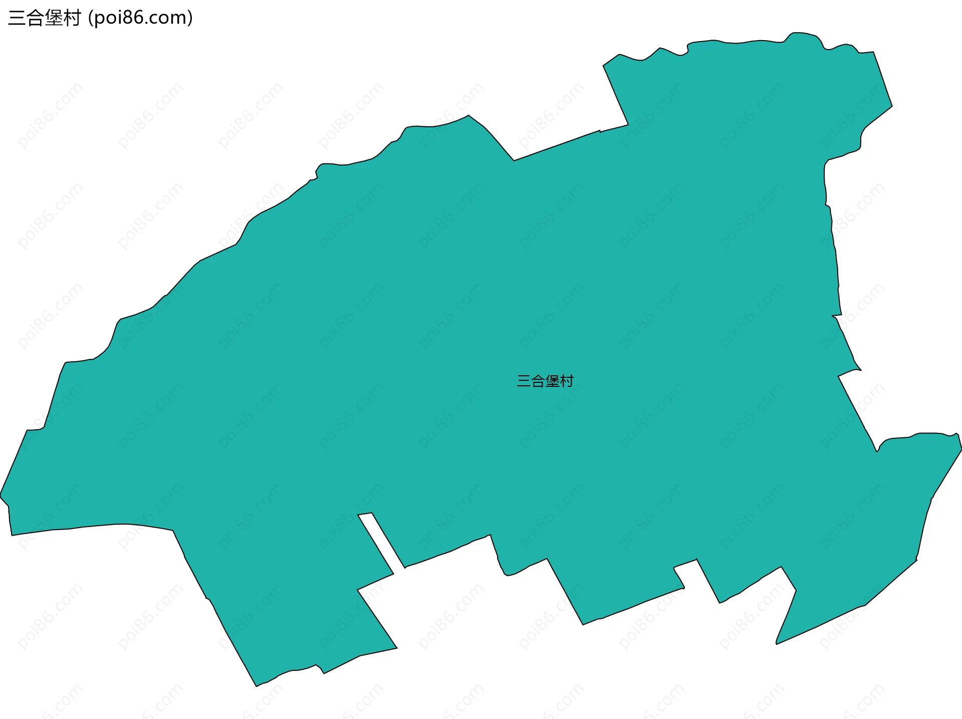 三合堡村边界地图