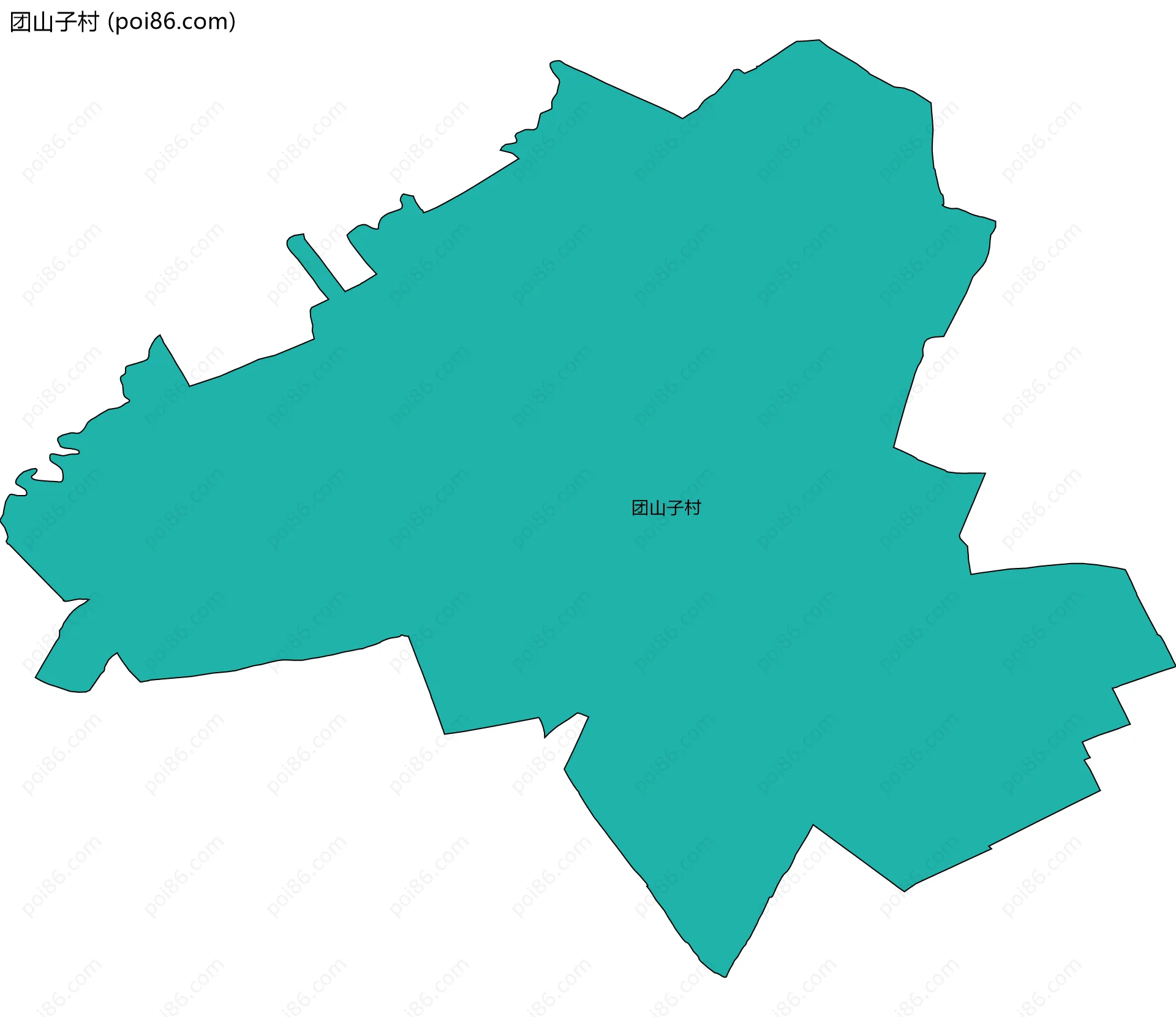 团山子村边界地图