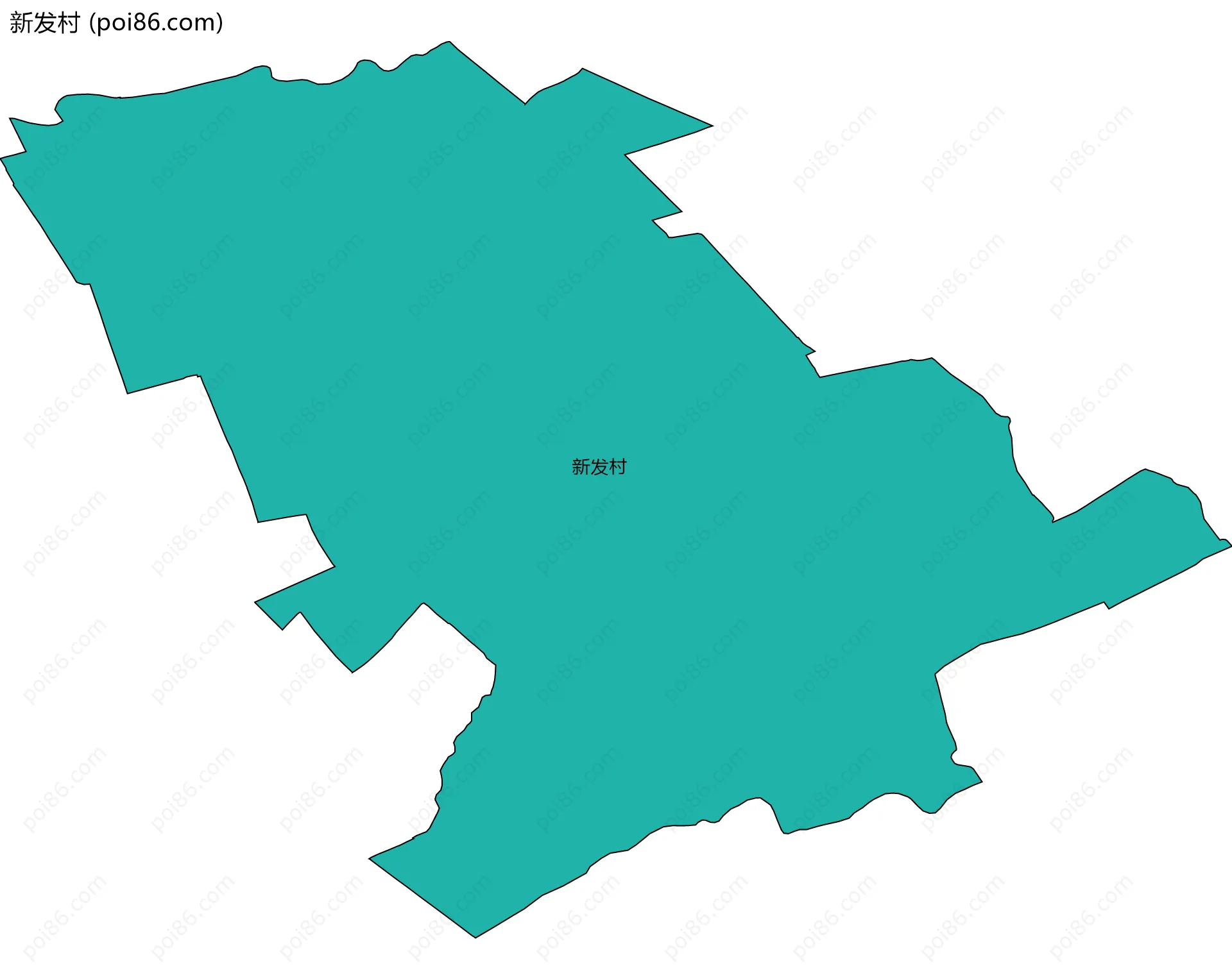 新发村边界地图