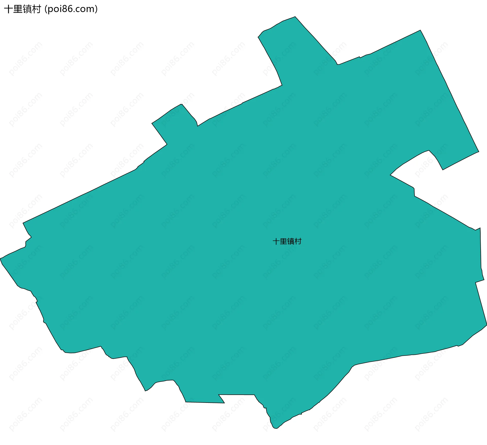 十里镇村边界地图