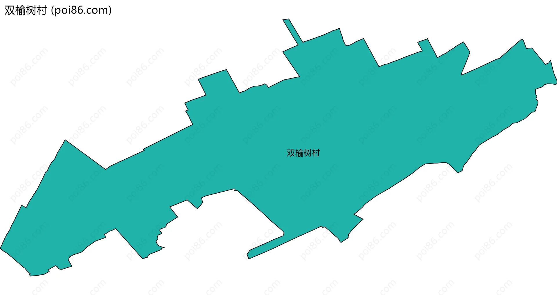 双榆树村边界地图