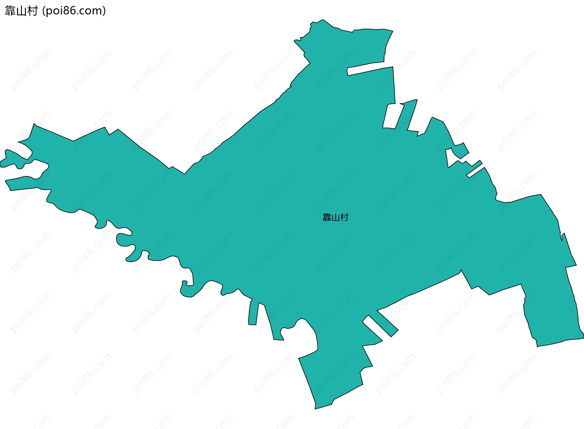 靠山村边界地图