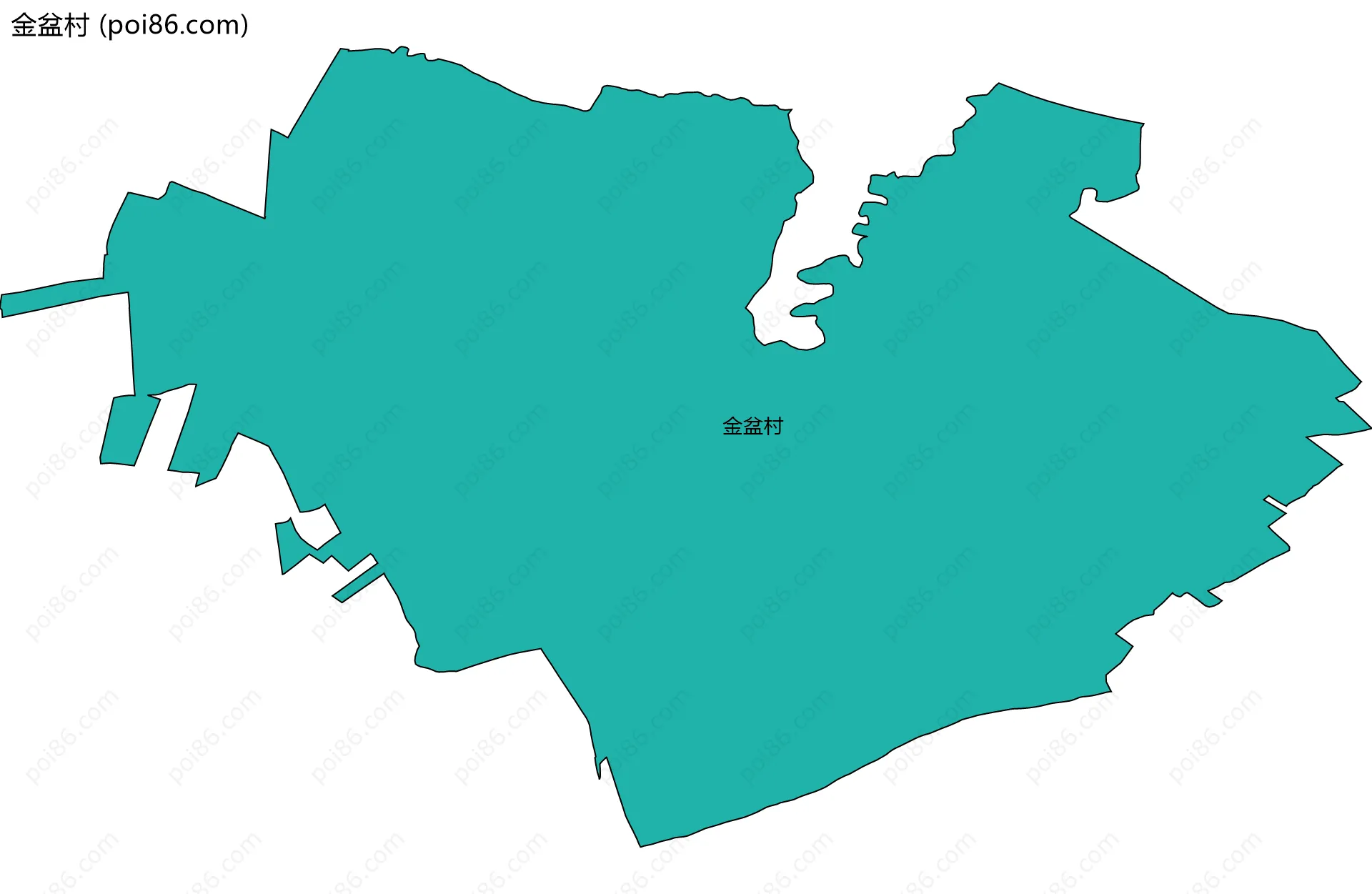 金盆村边界地图