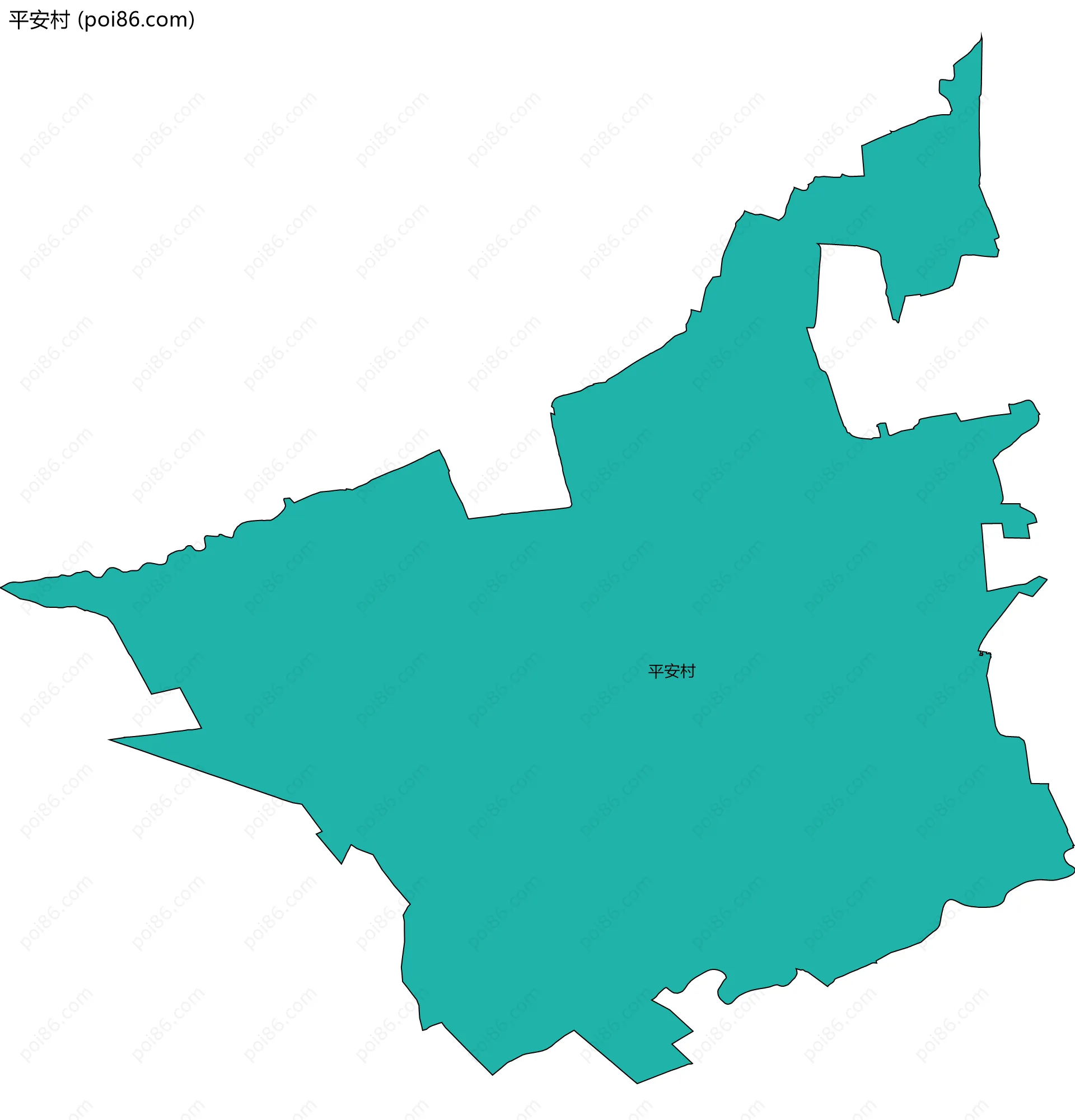平安村边界地图