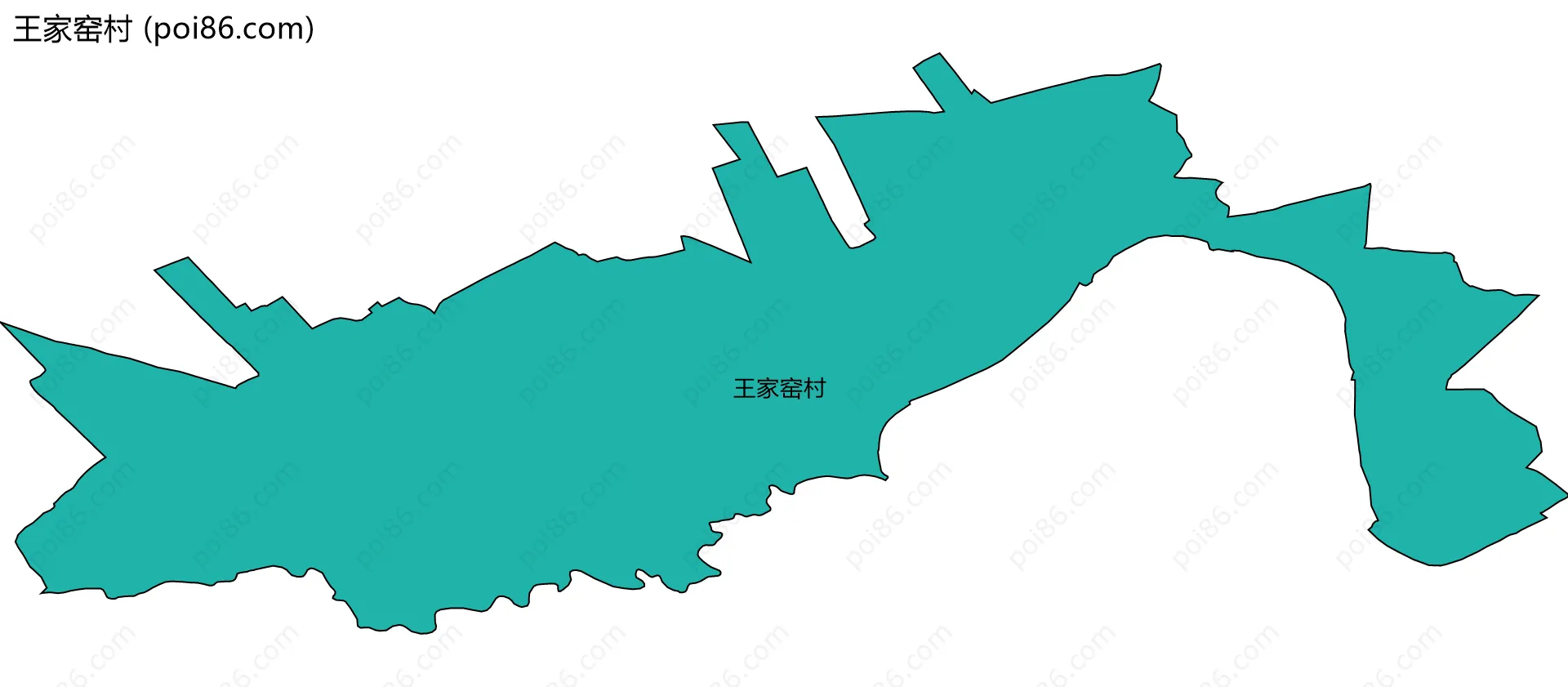 王家窑村边界地图