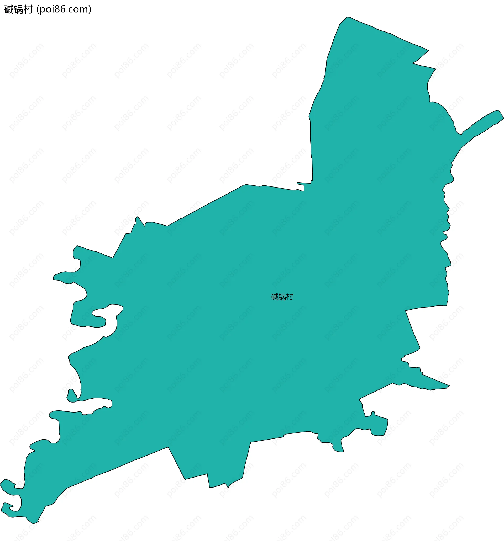 碱锅村边界地图