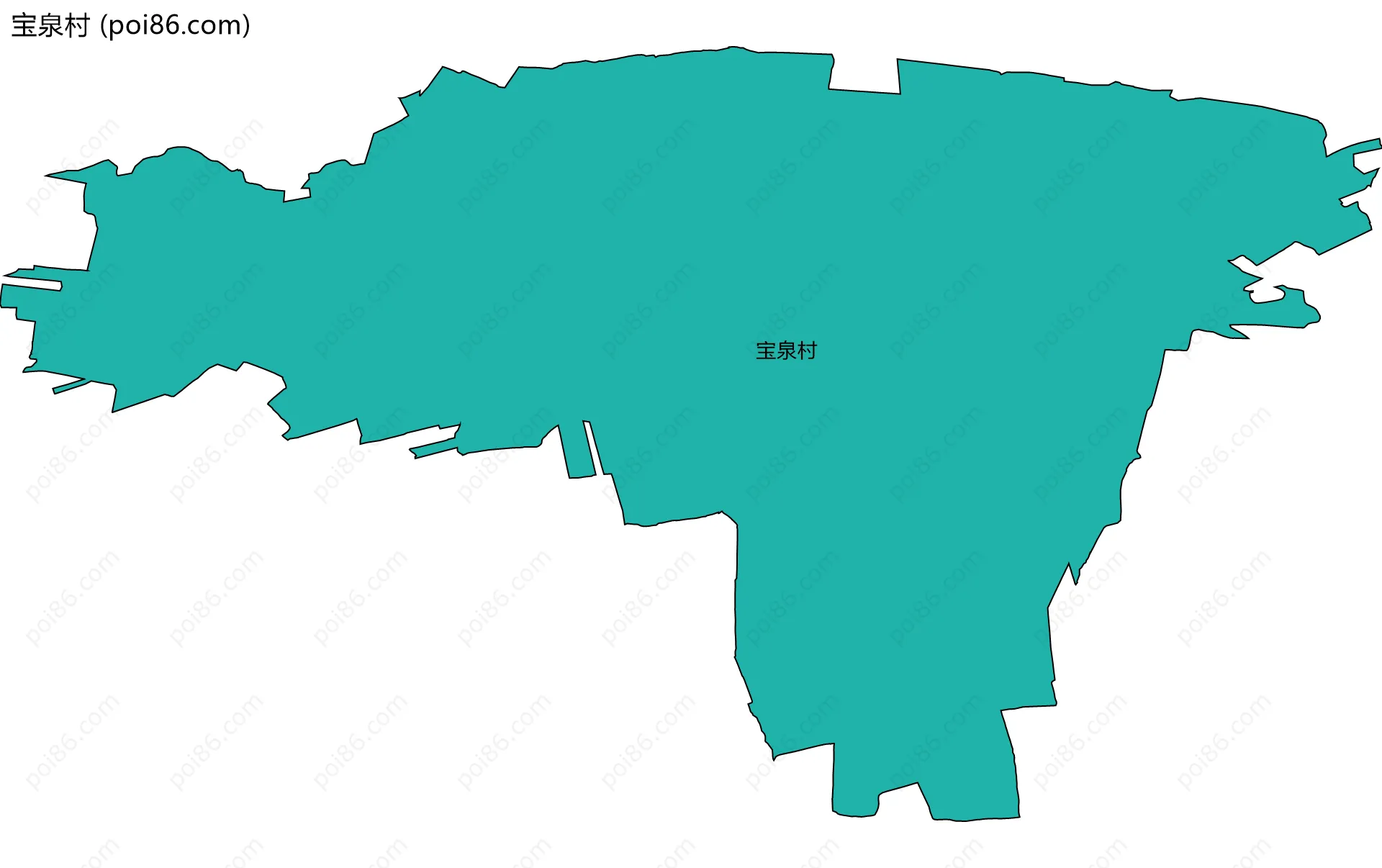 宝泉村边界地图