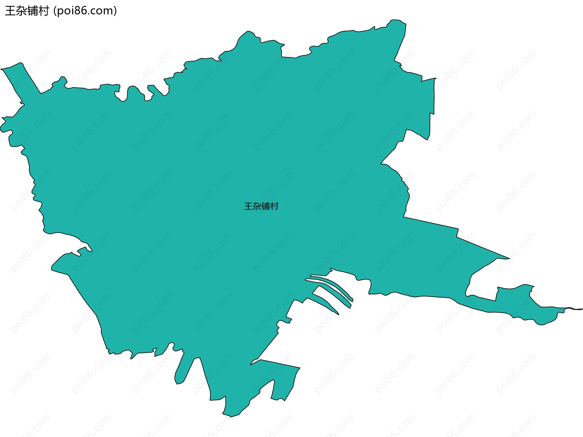 王杂铺村边界地图