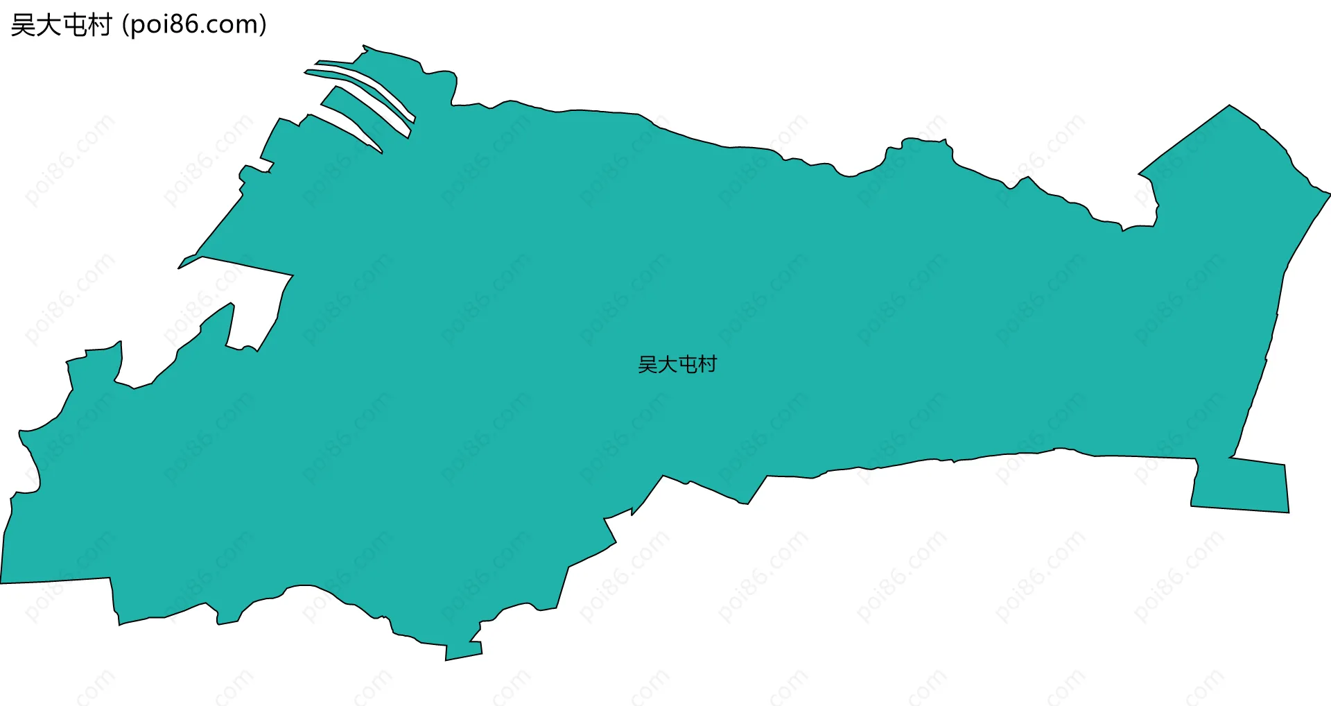 吴大屯村边界地图