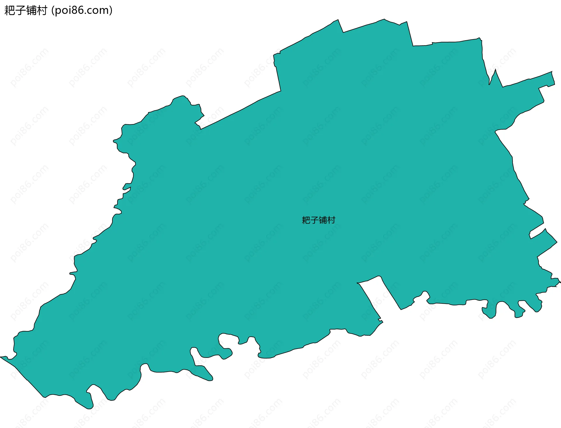 耙子铺村边界地图