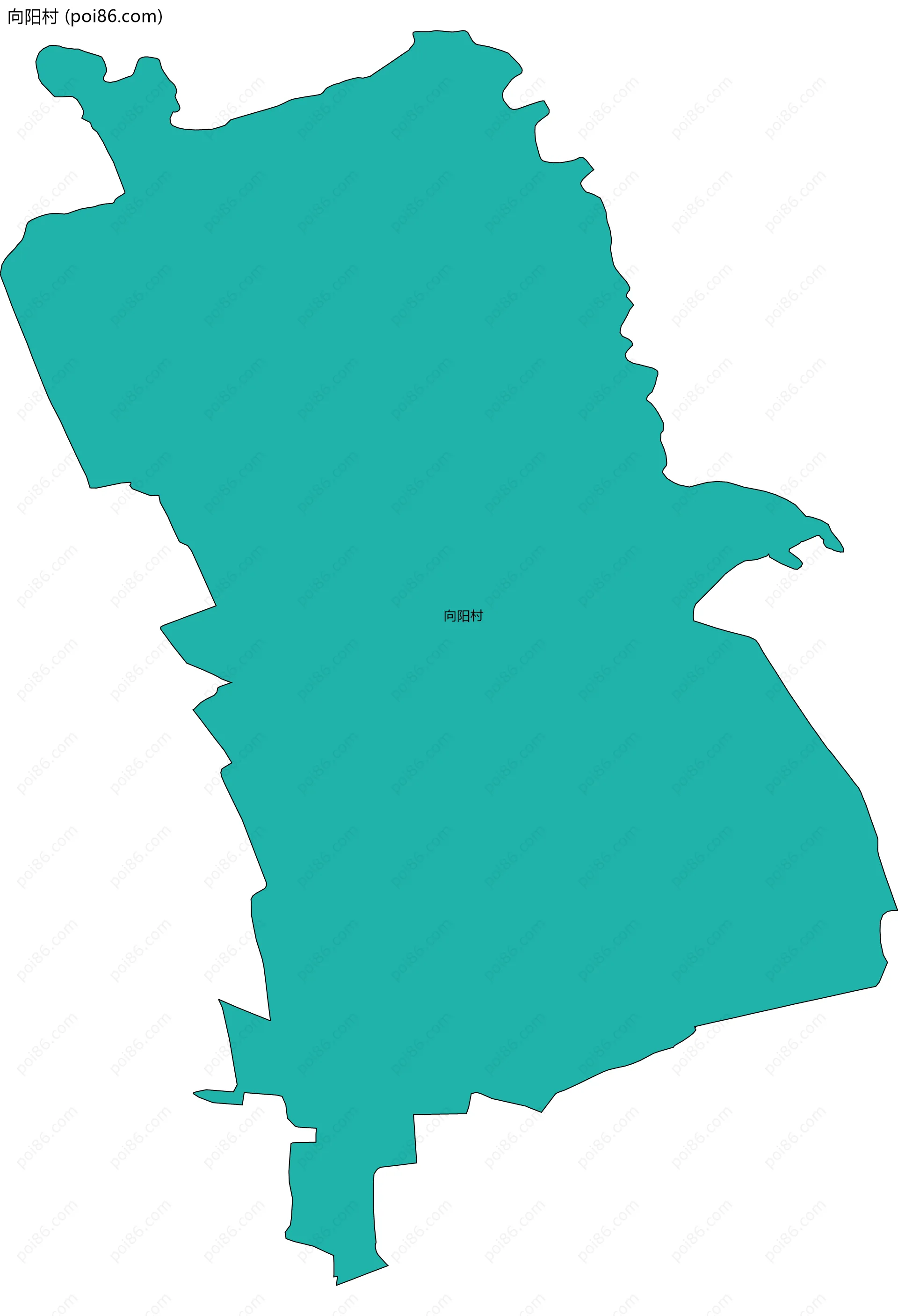 向阳村边界地图