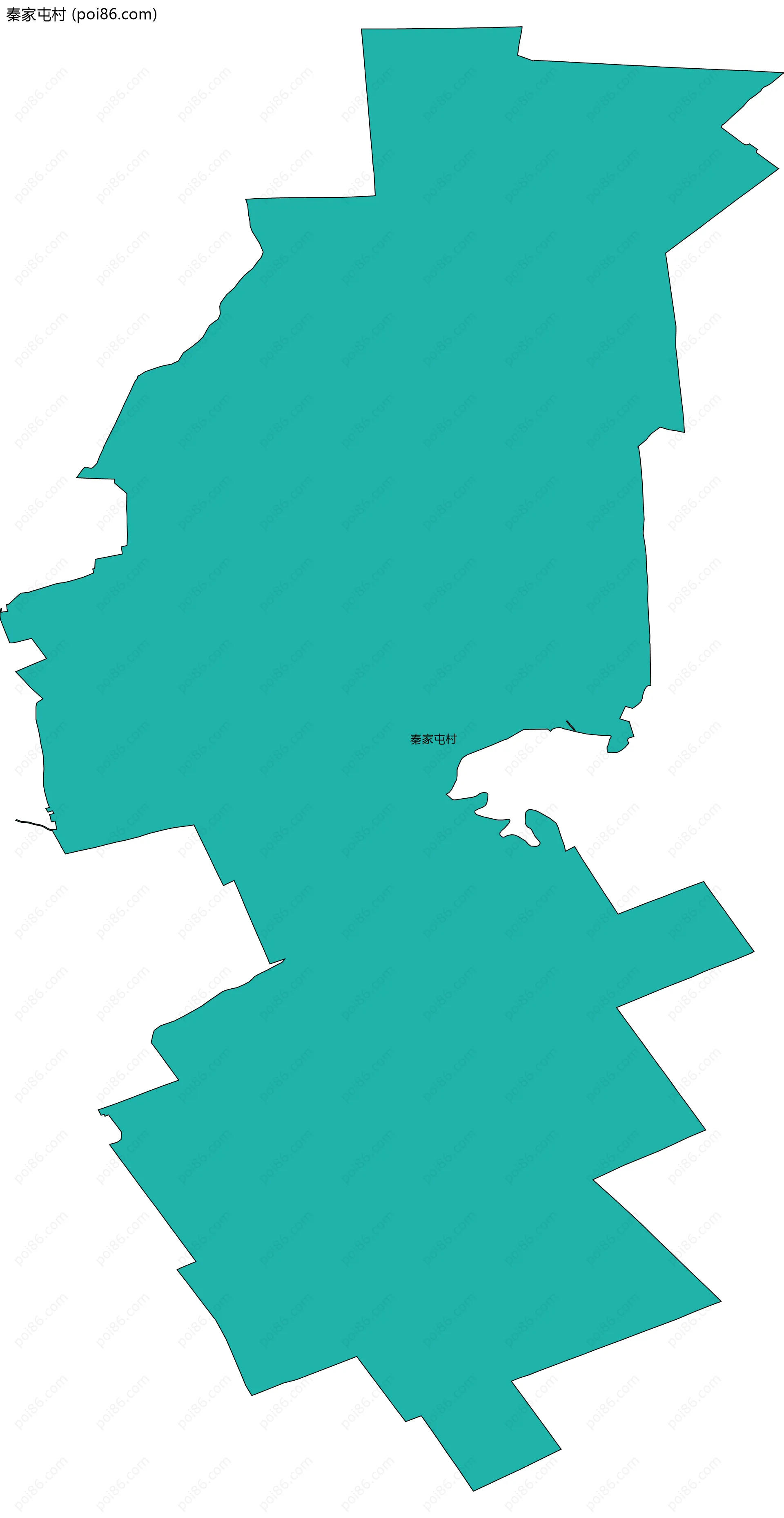 秦家屯村边界地图