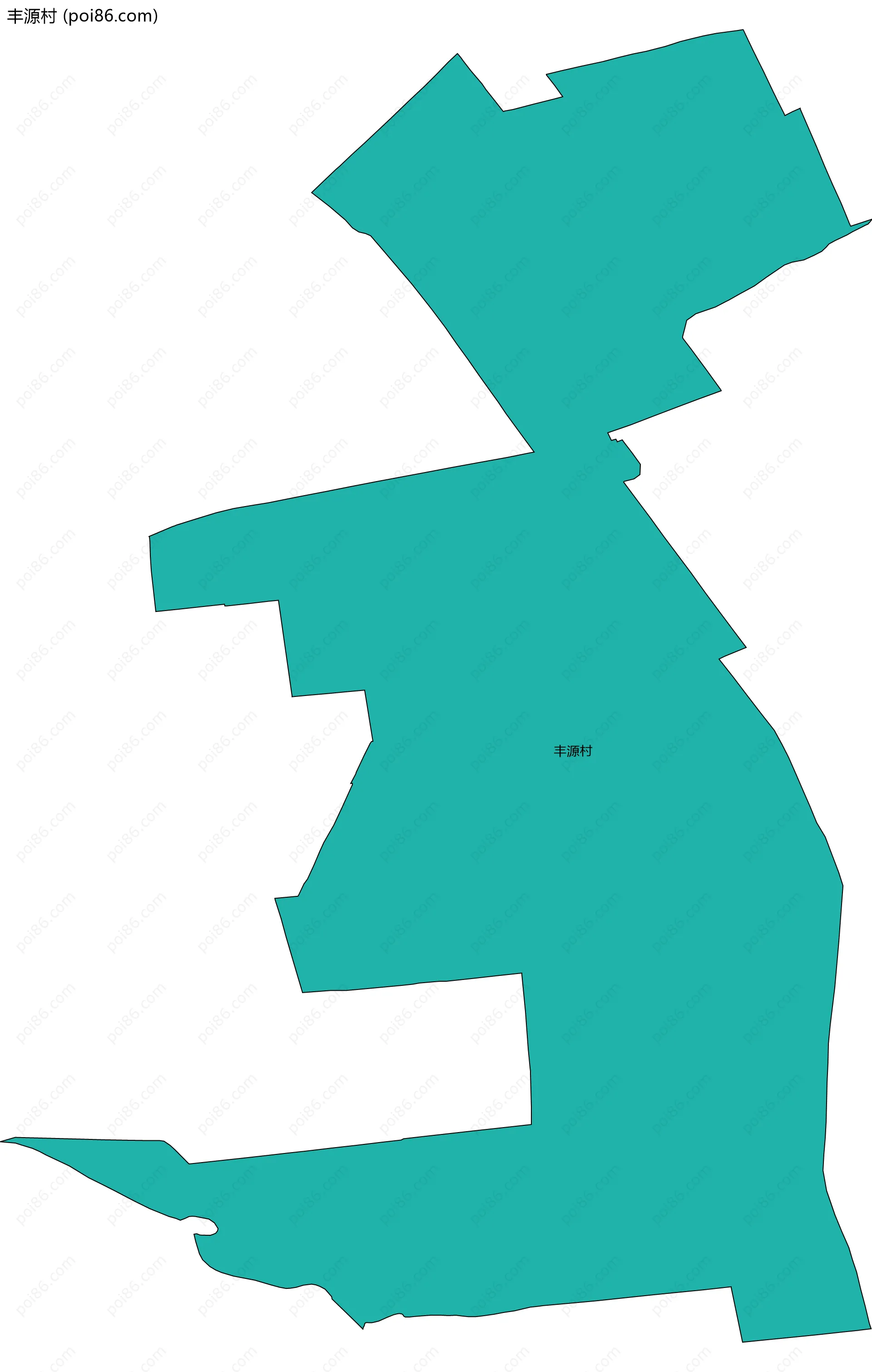 丰源村边界地图