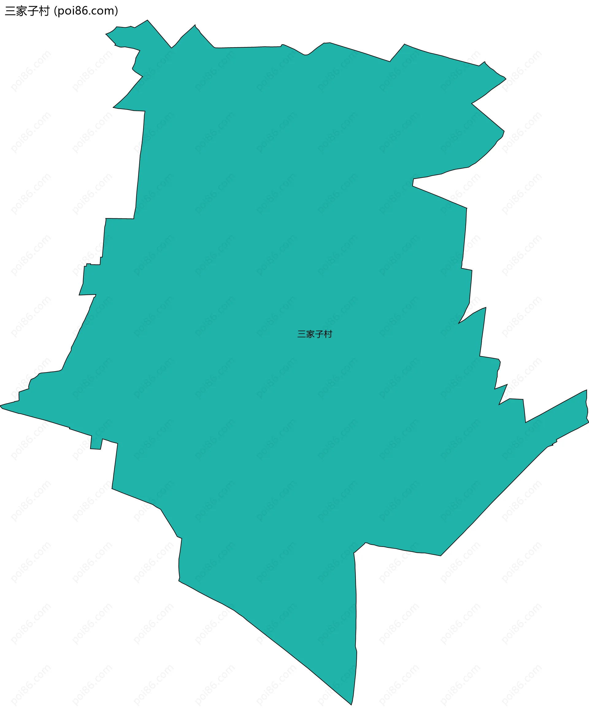 三家子村边界地图