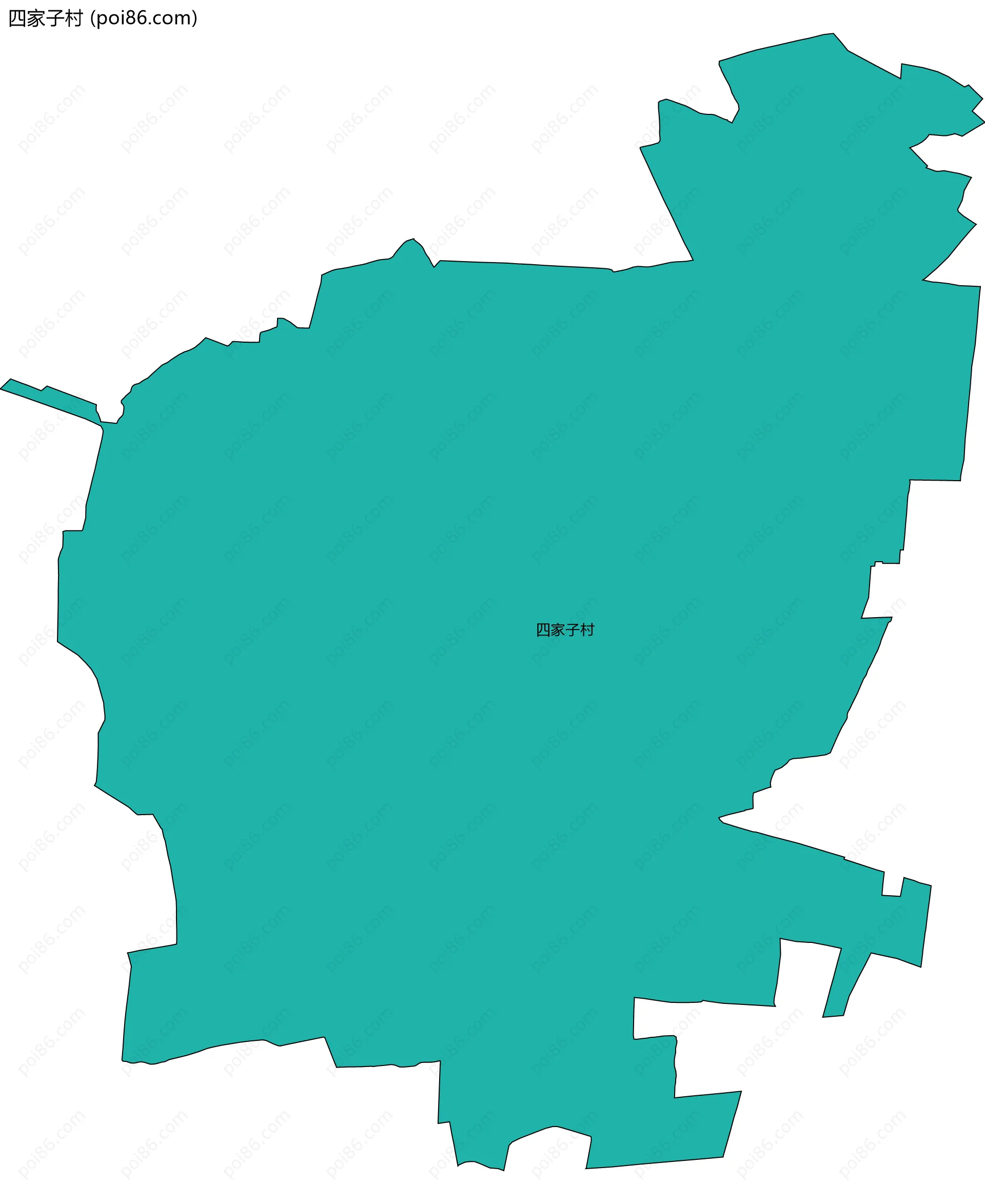 四家子村边界地图