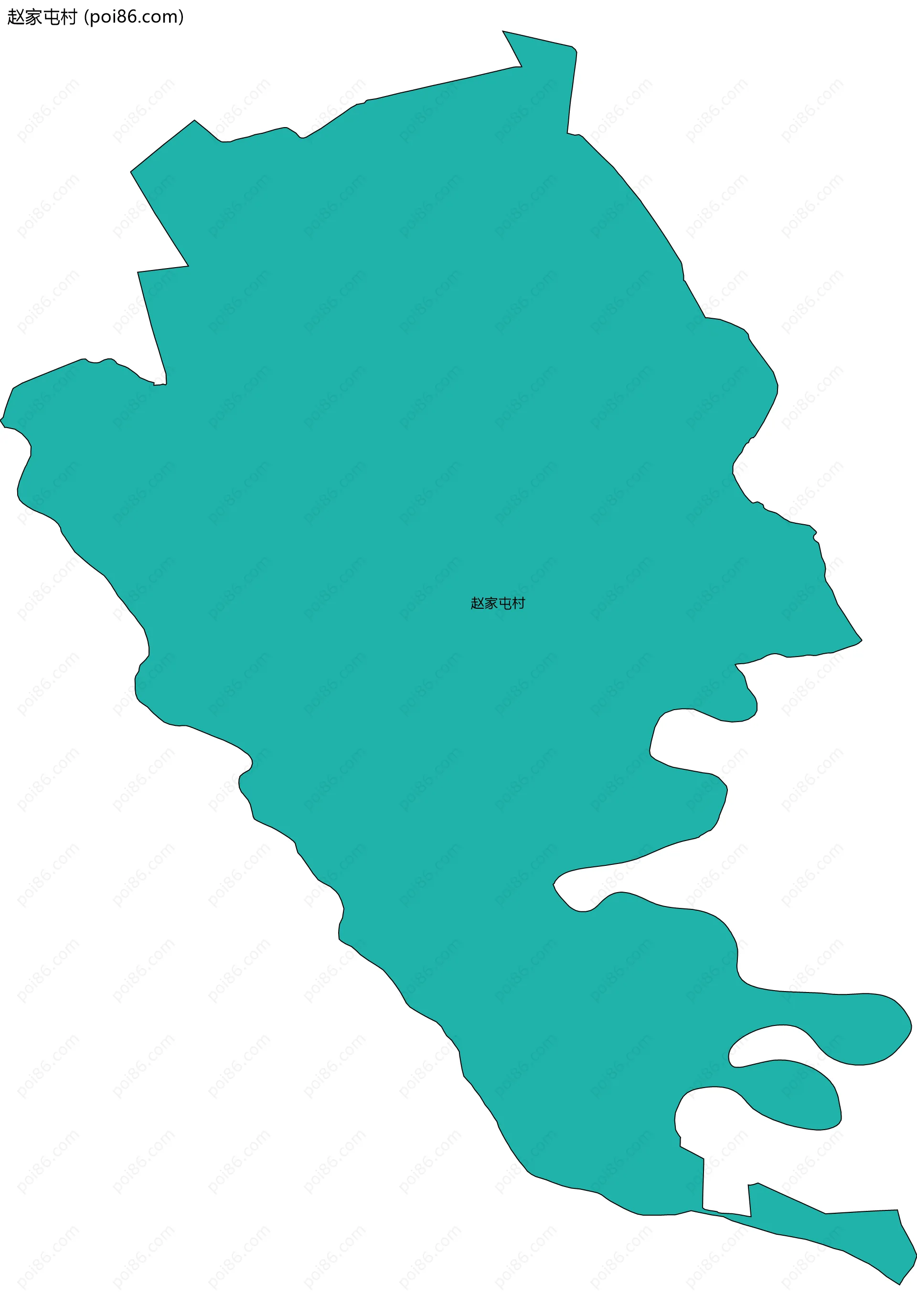 赵家屯村边界地图