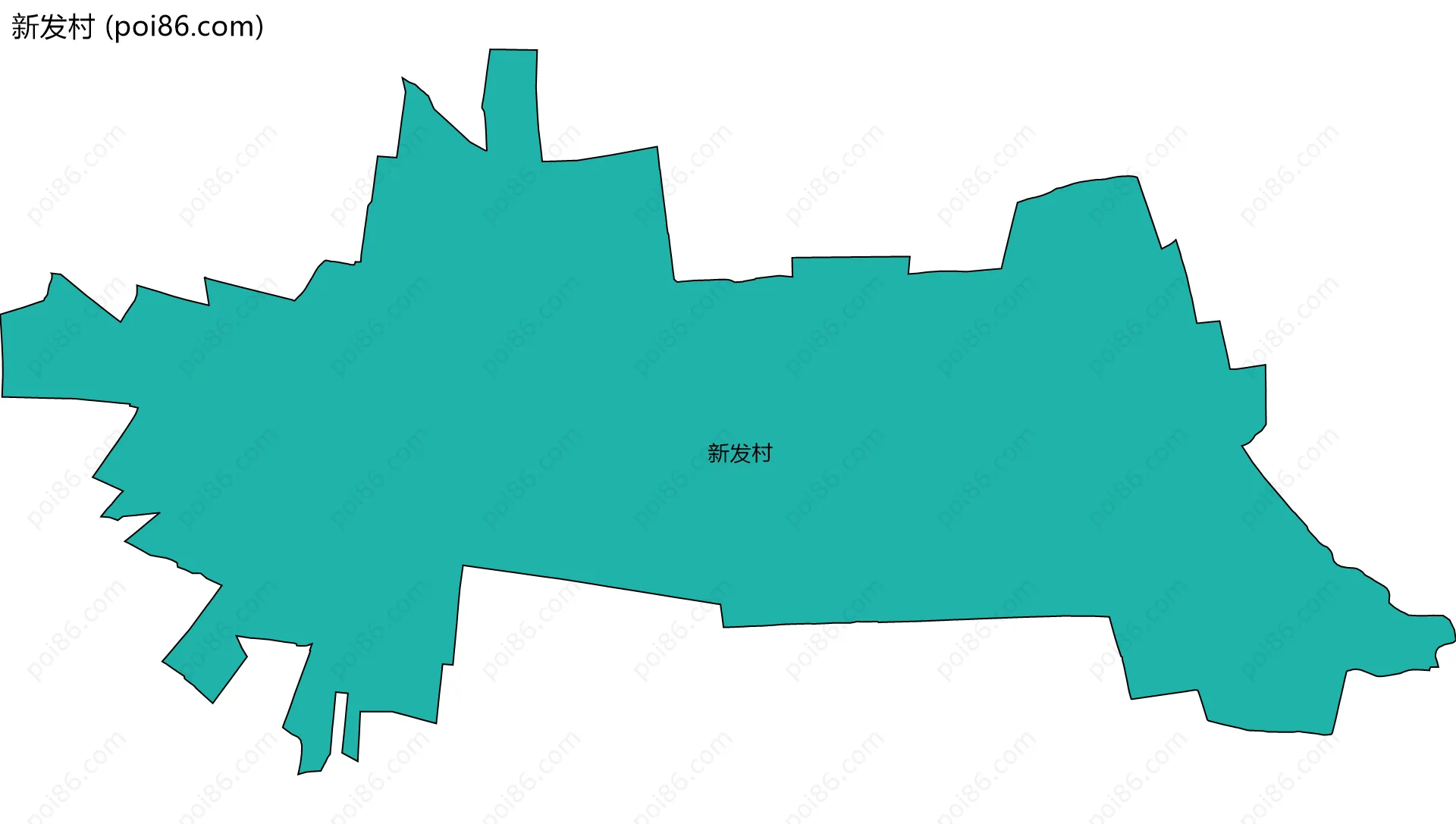 新发村边界地图