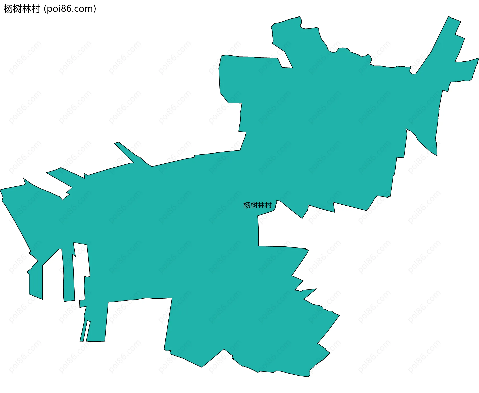 杨树林村边界地图