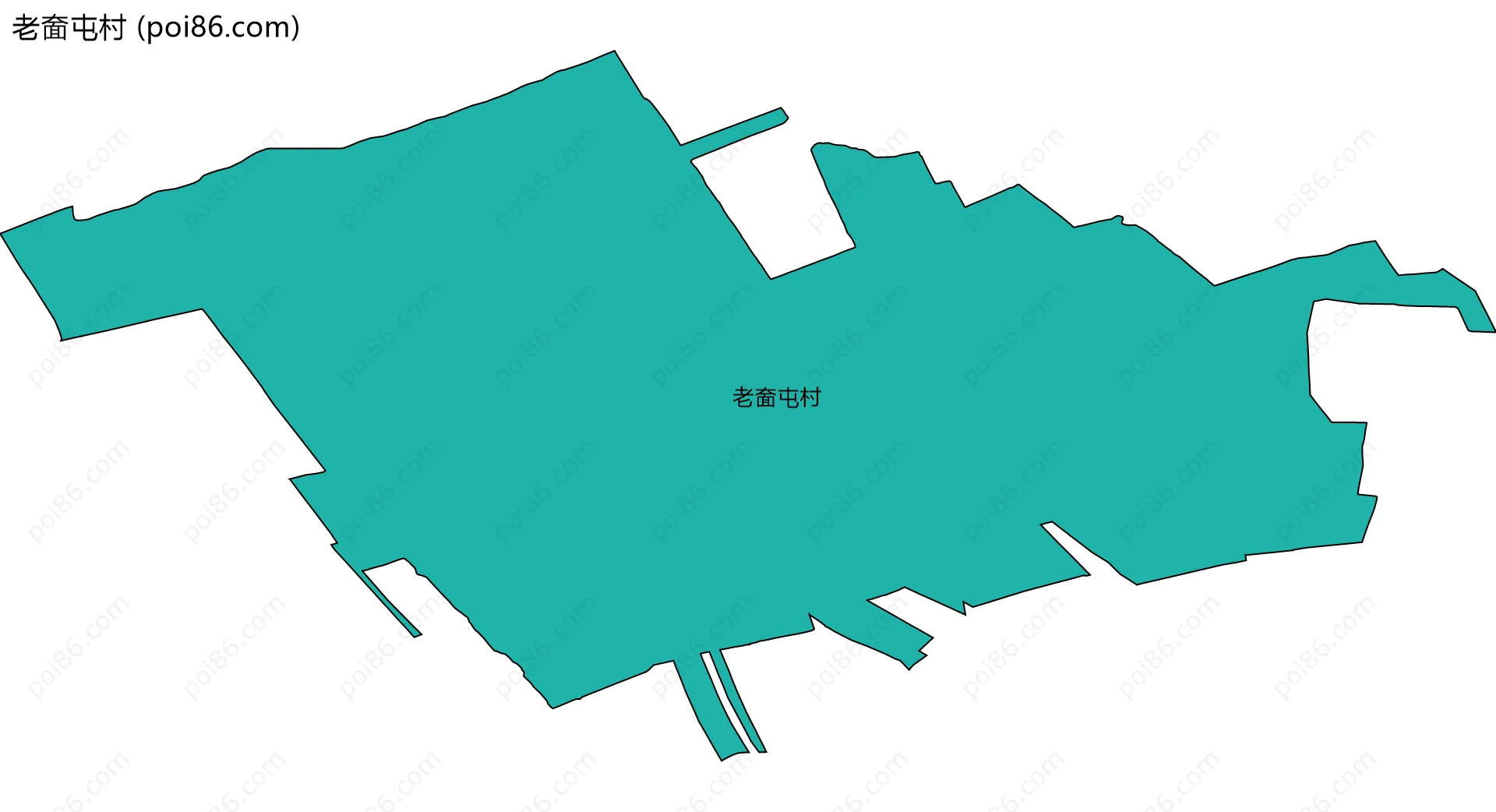 老奤屯村边界地图