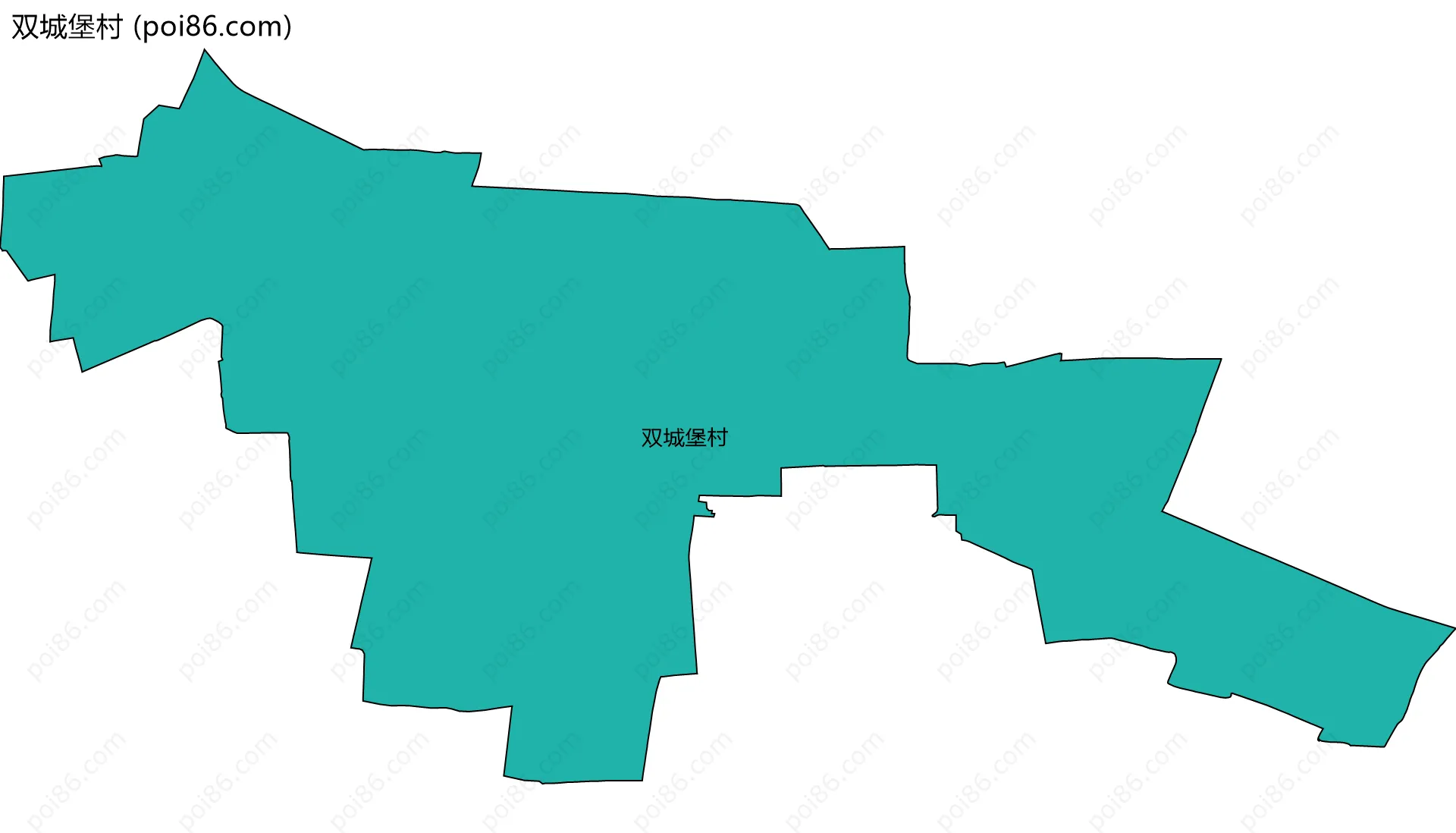 双城堡村边界地图