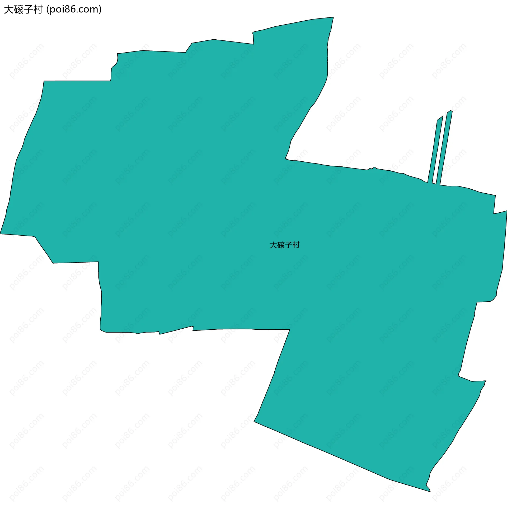 大磙子村边界地图