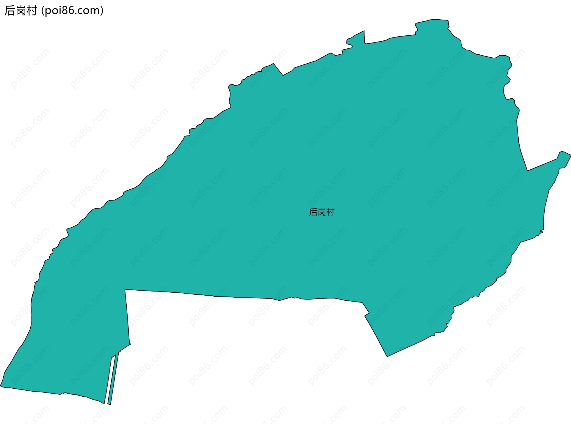 后岗村边界地图