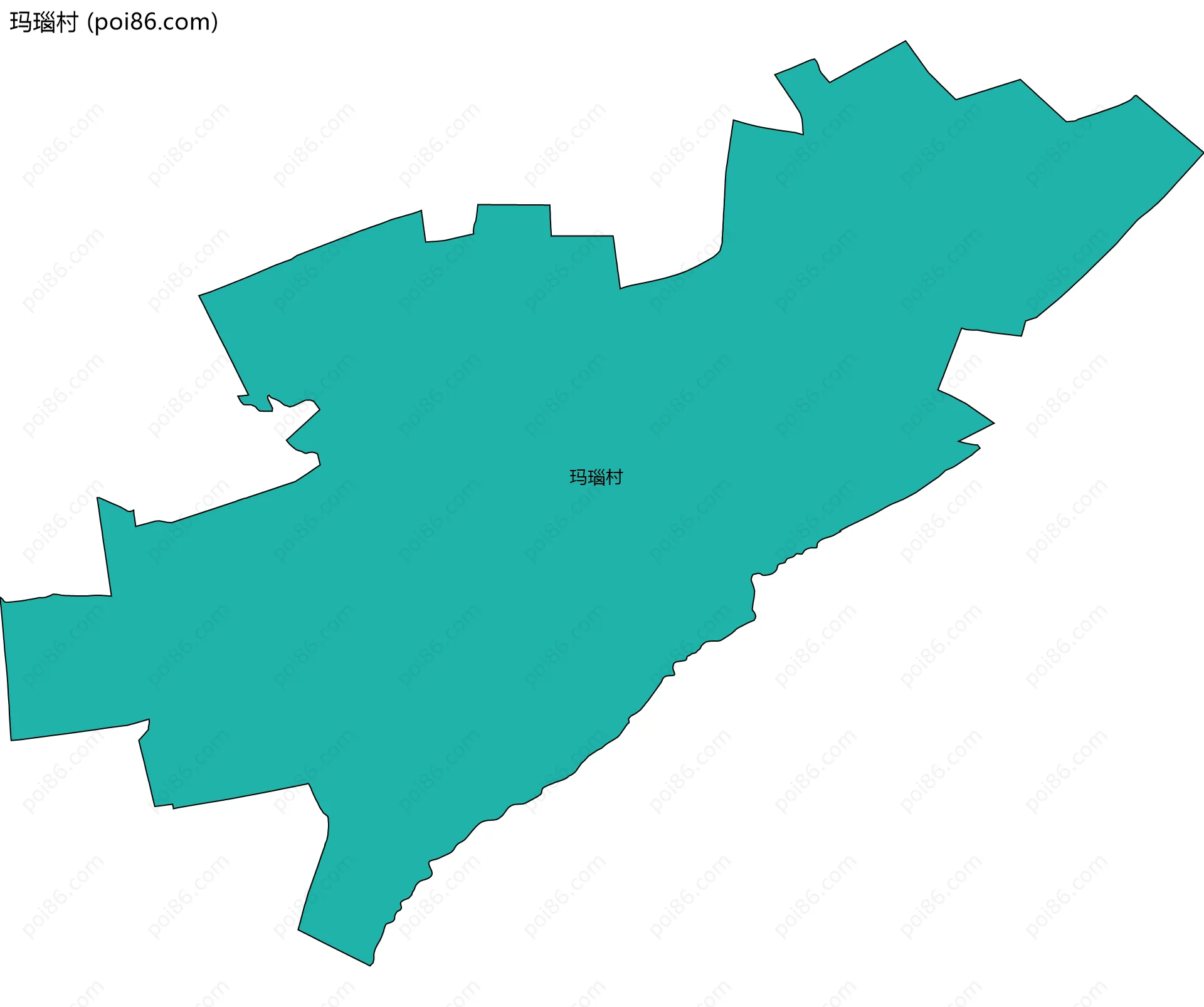 玛瑙村边界地图