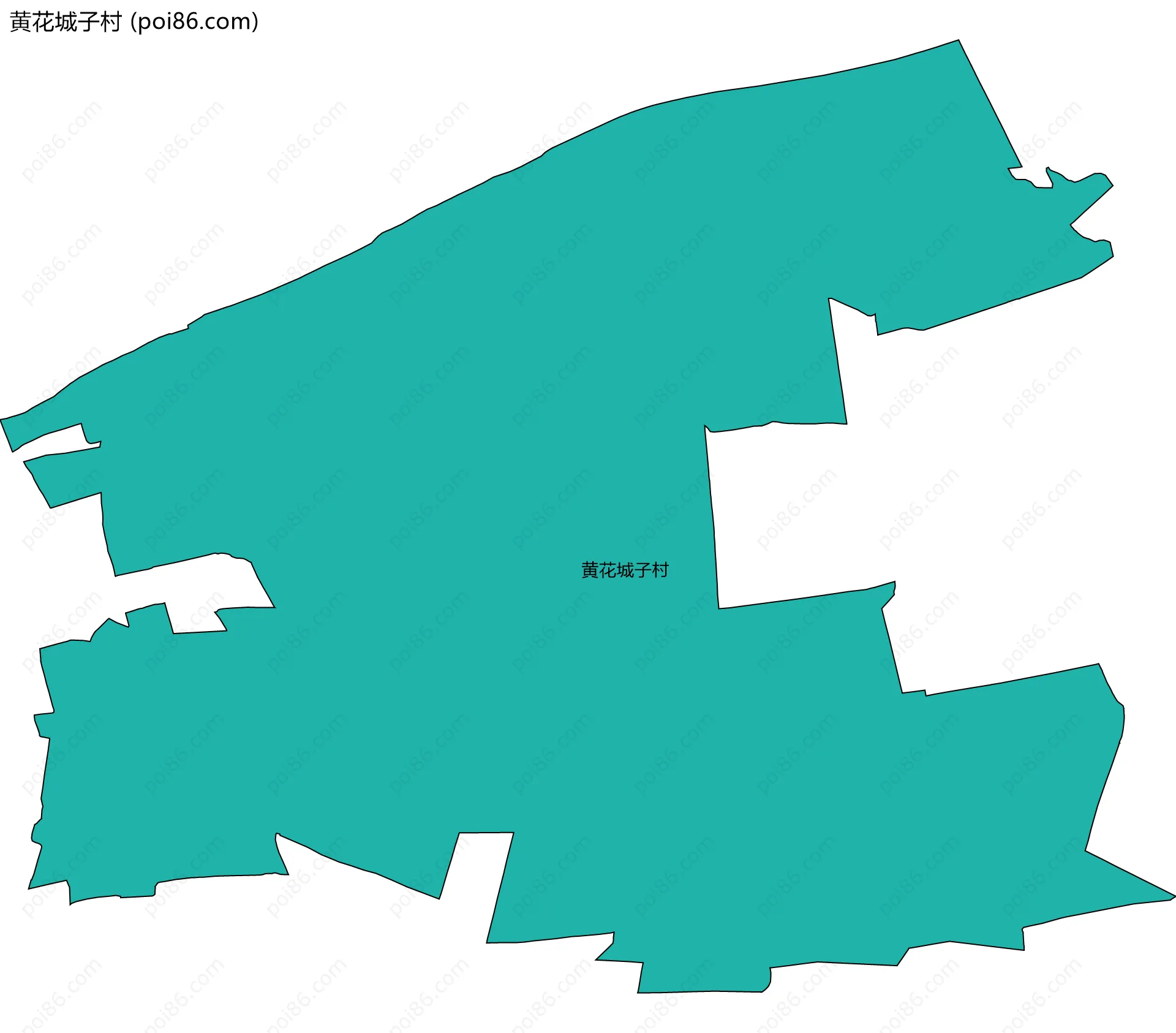 黄花城子村边界地图