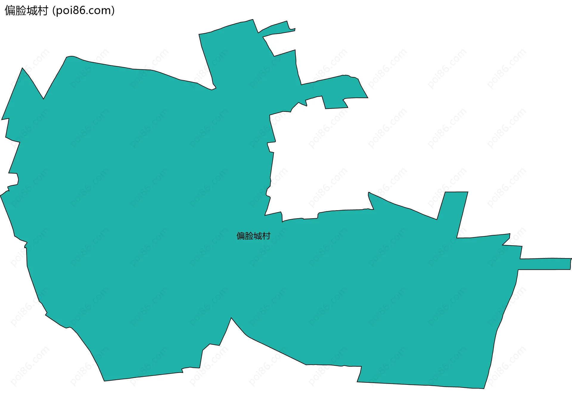 偏脸城村边界地图