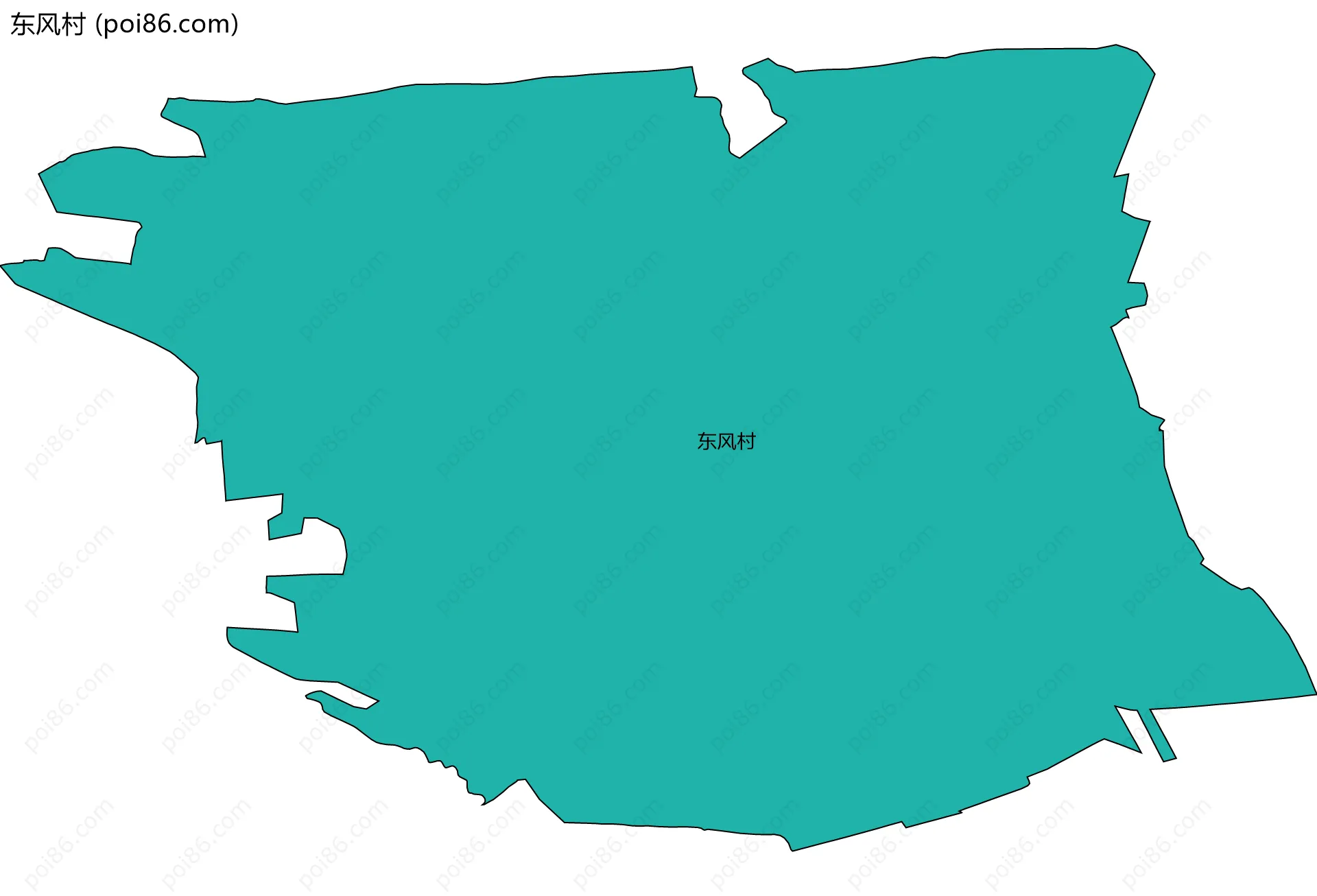 东风村边界地图