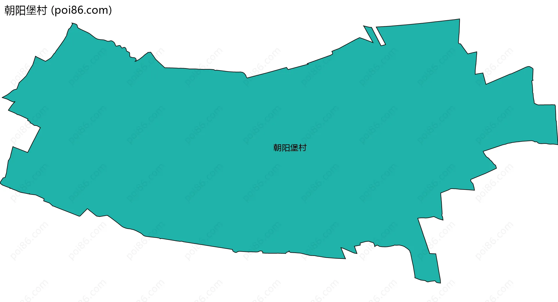 朝阳堡村边界地图