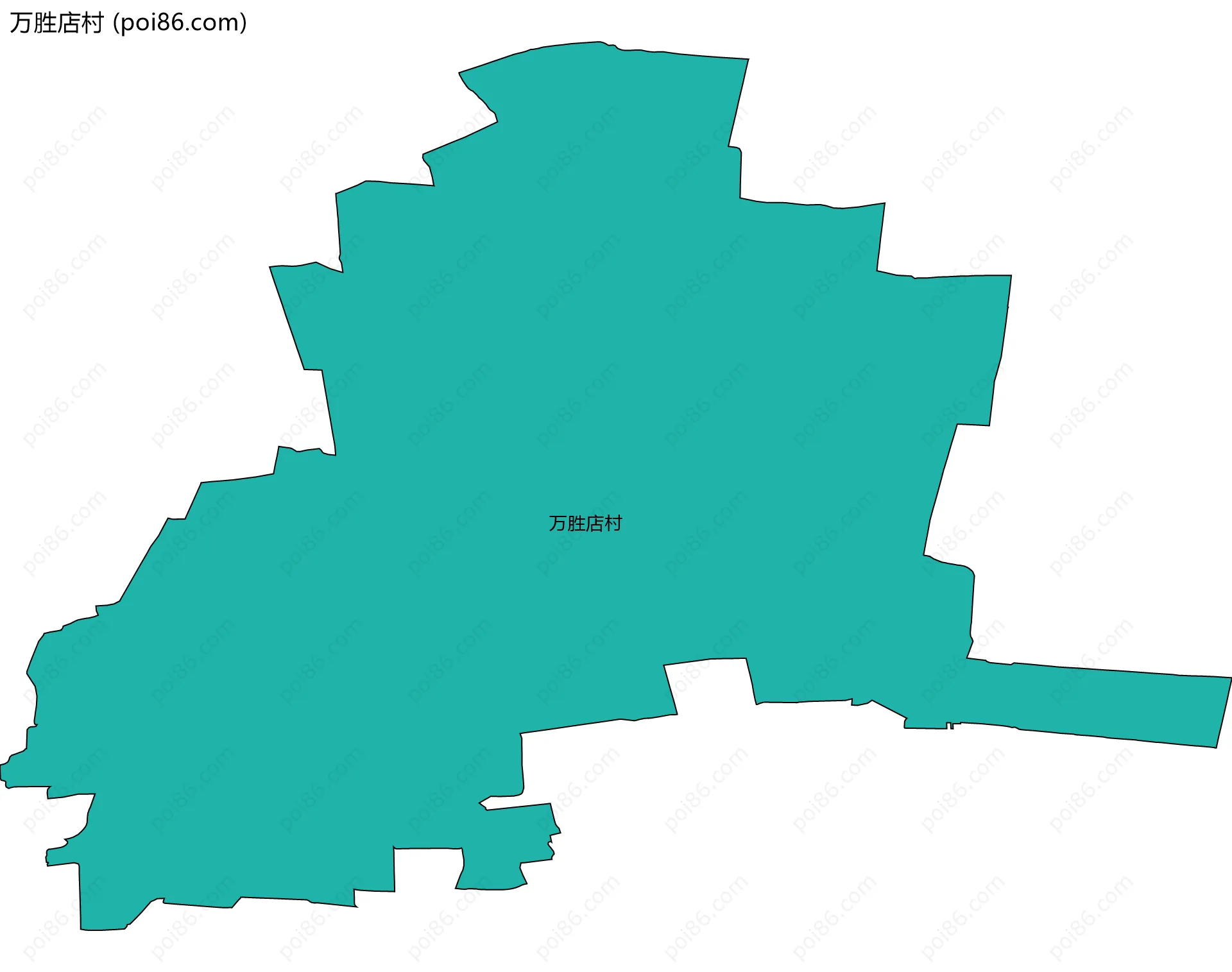 万胜店村边界地图