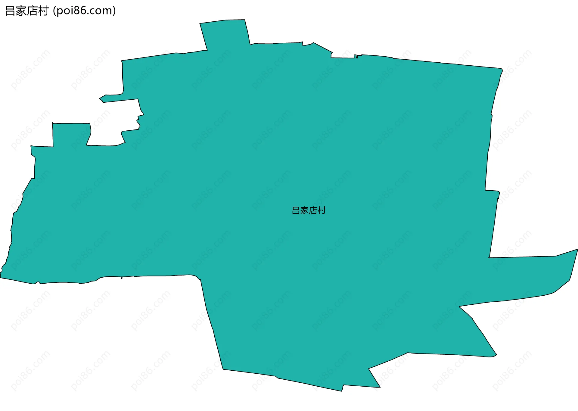 吕家店村边界地图
