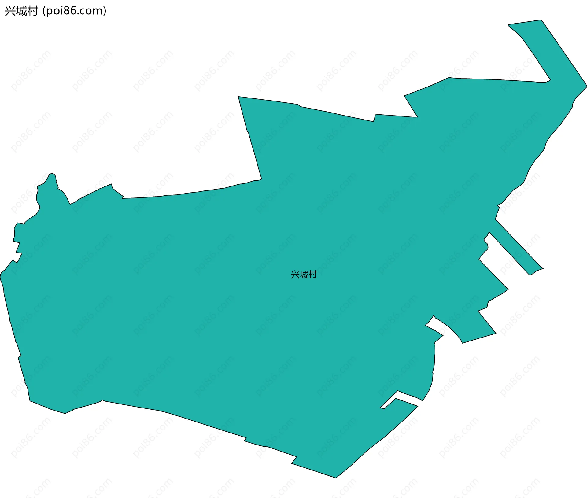 兴城村边界地图