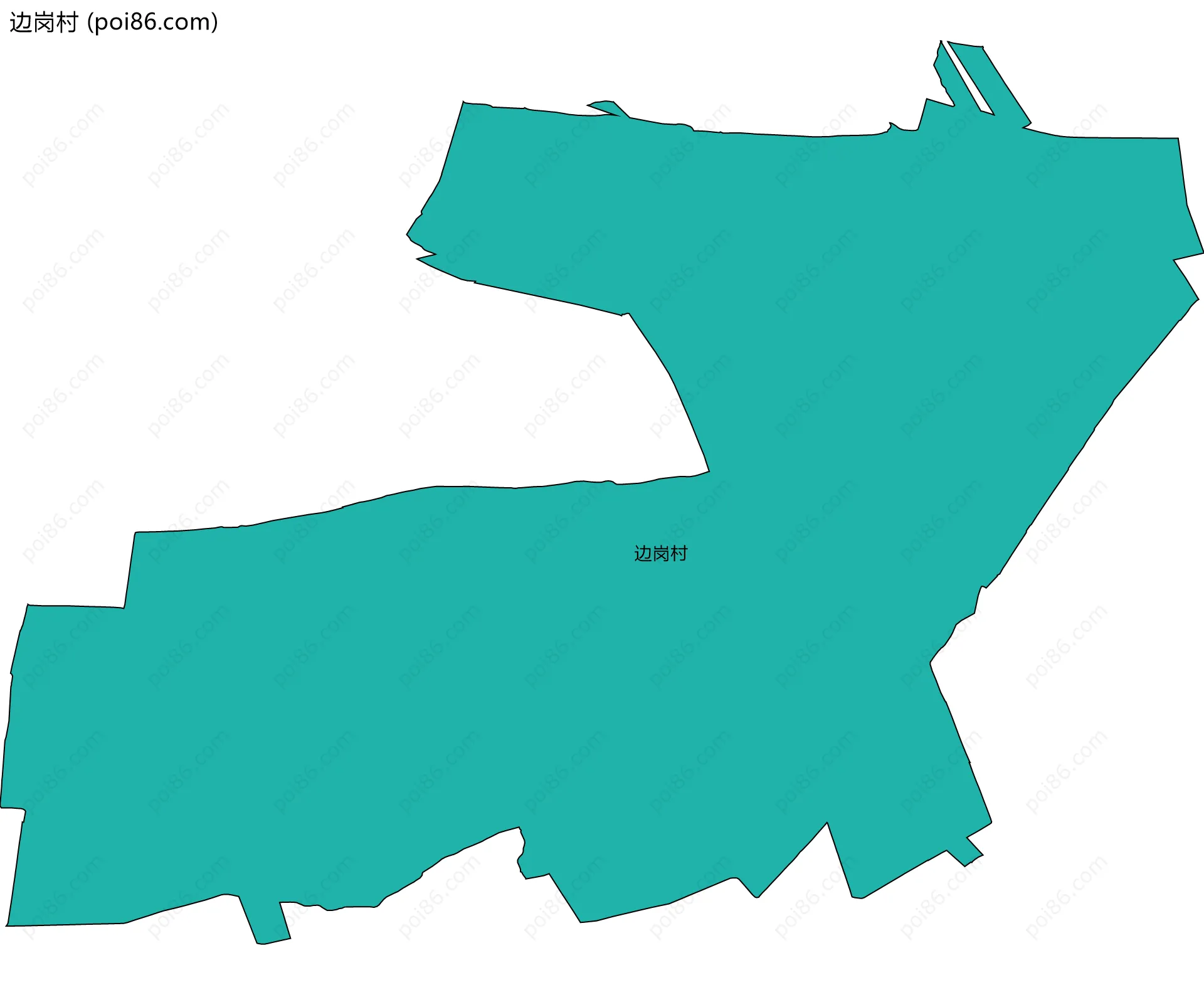 边岗村边界地图