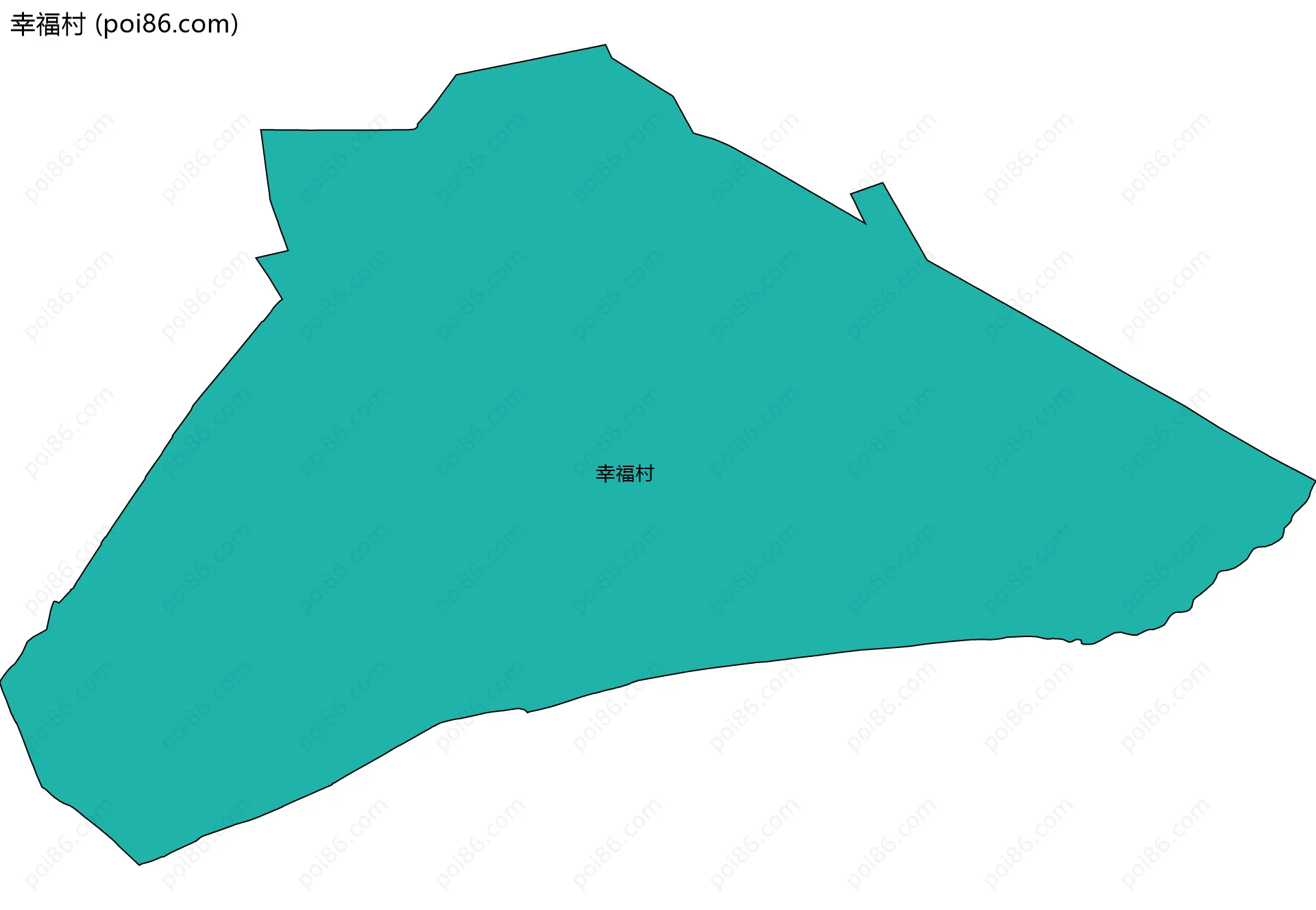 幸福村边界地图