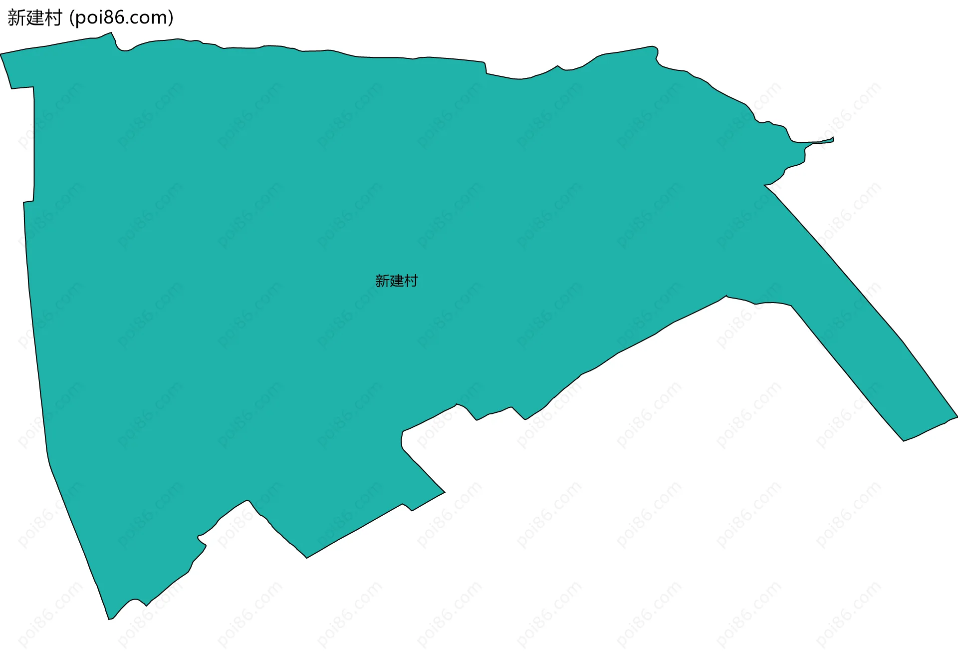 新建村边界地图