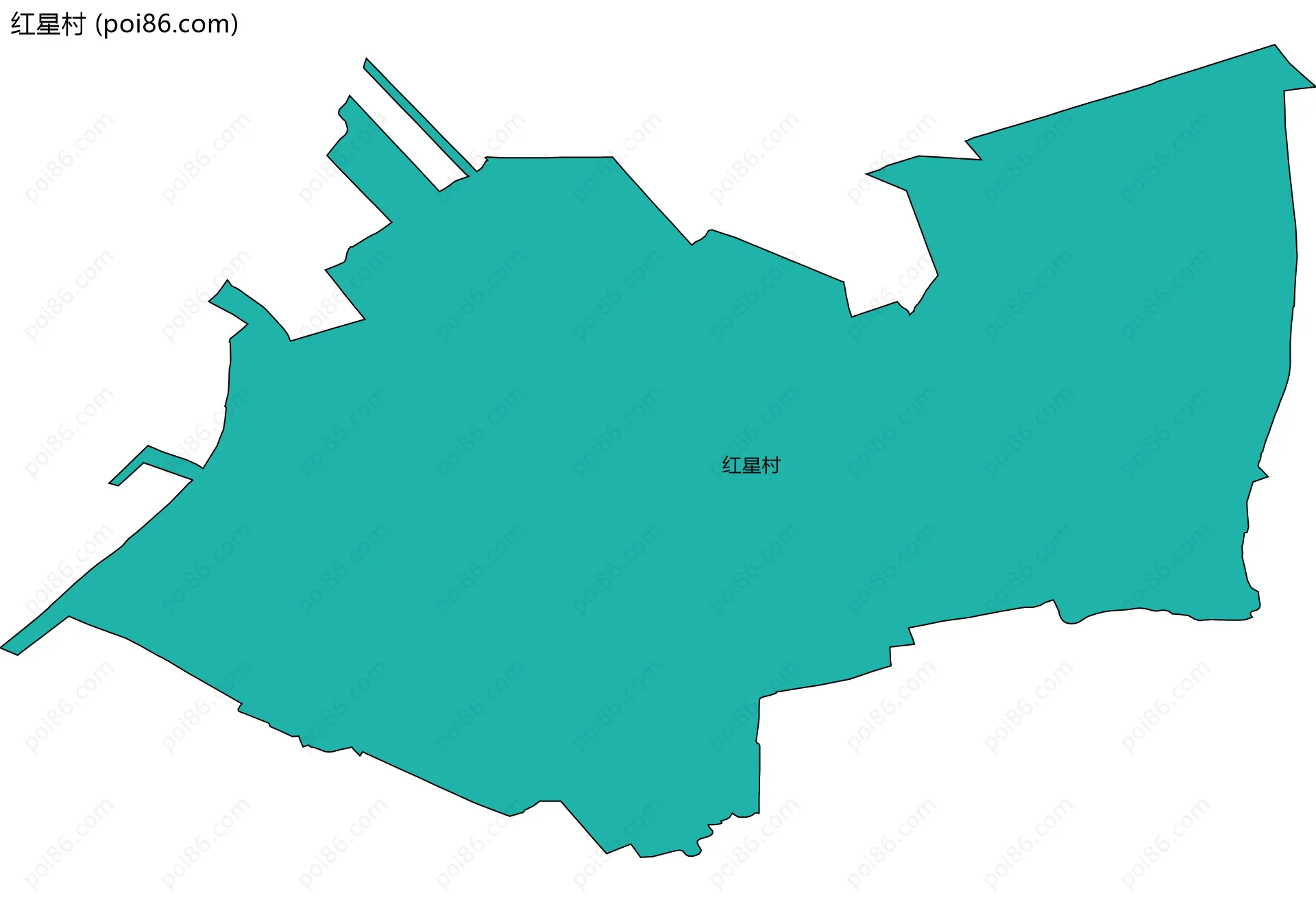 红星村边界地图