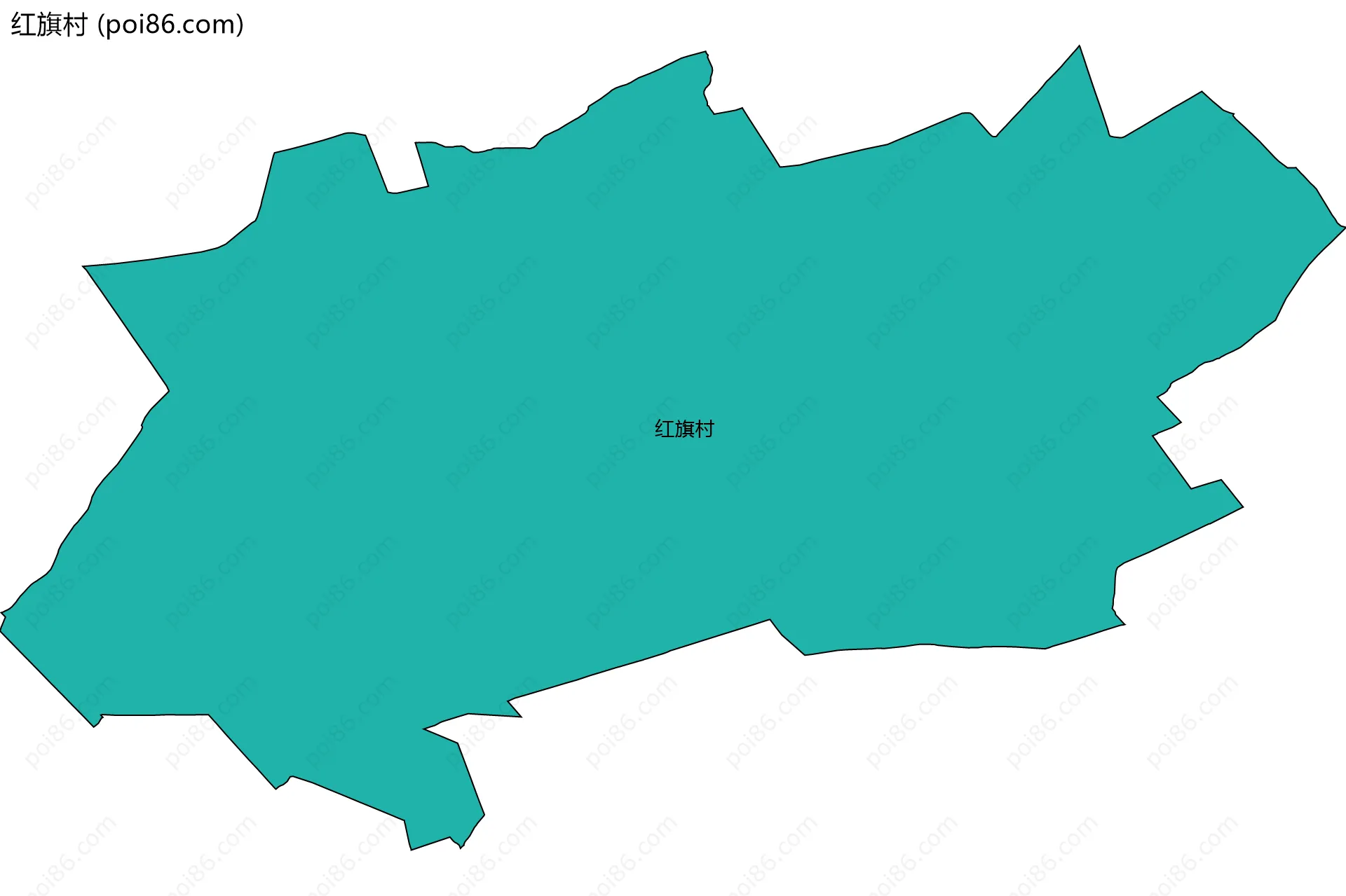 红旗村边界地图