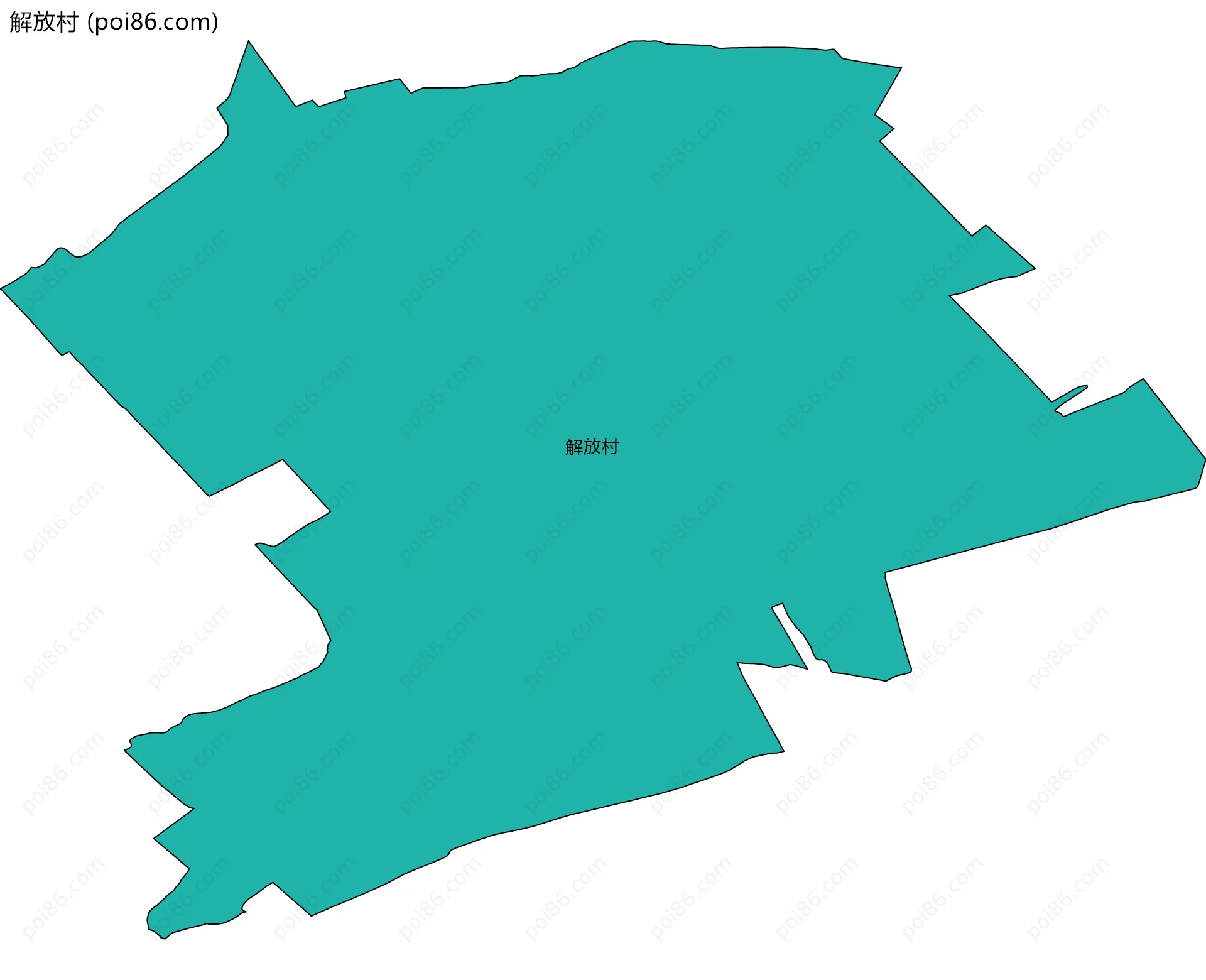 解放村边界地图