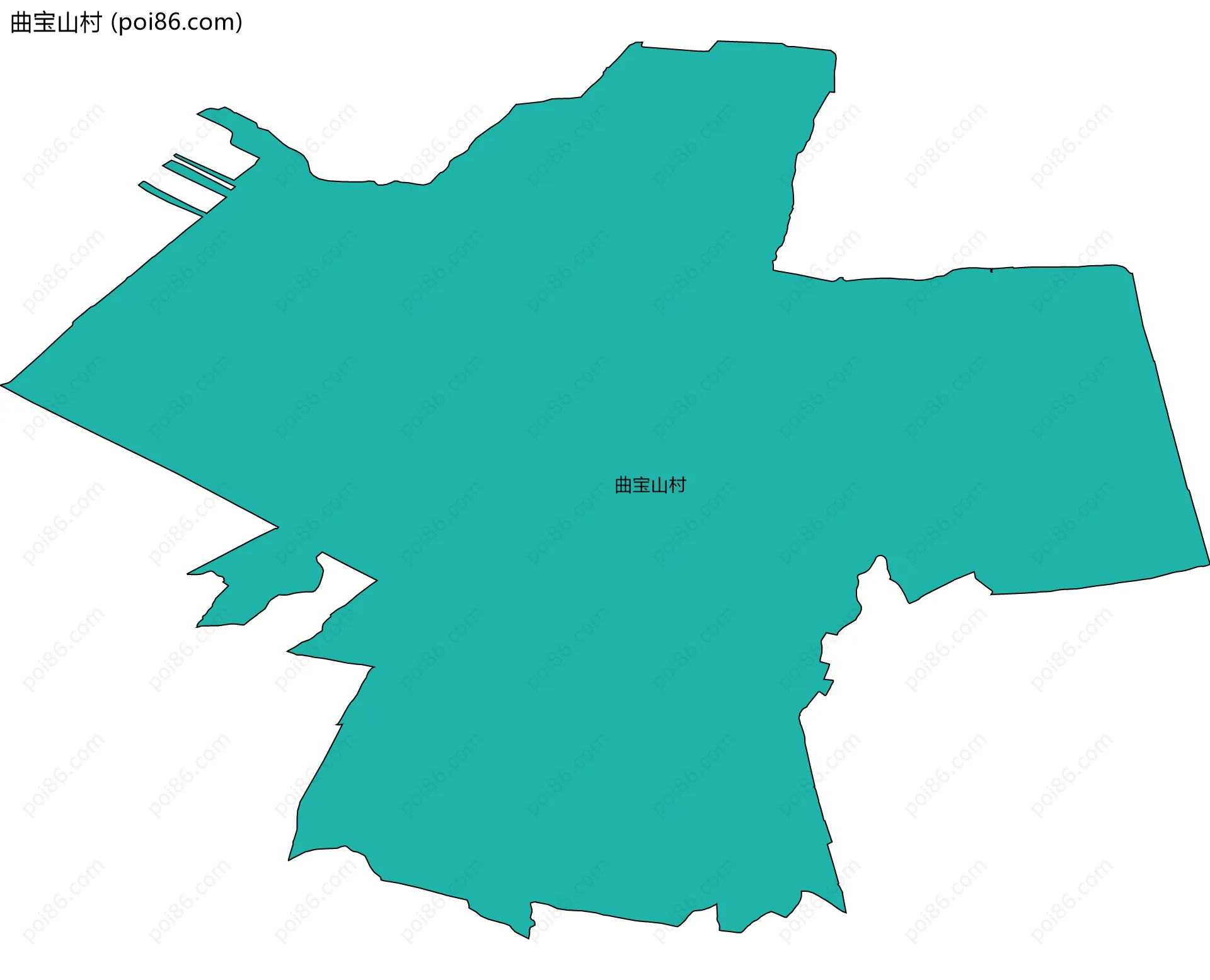 曲宝山村边界地图
