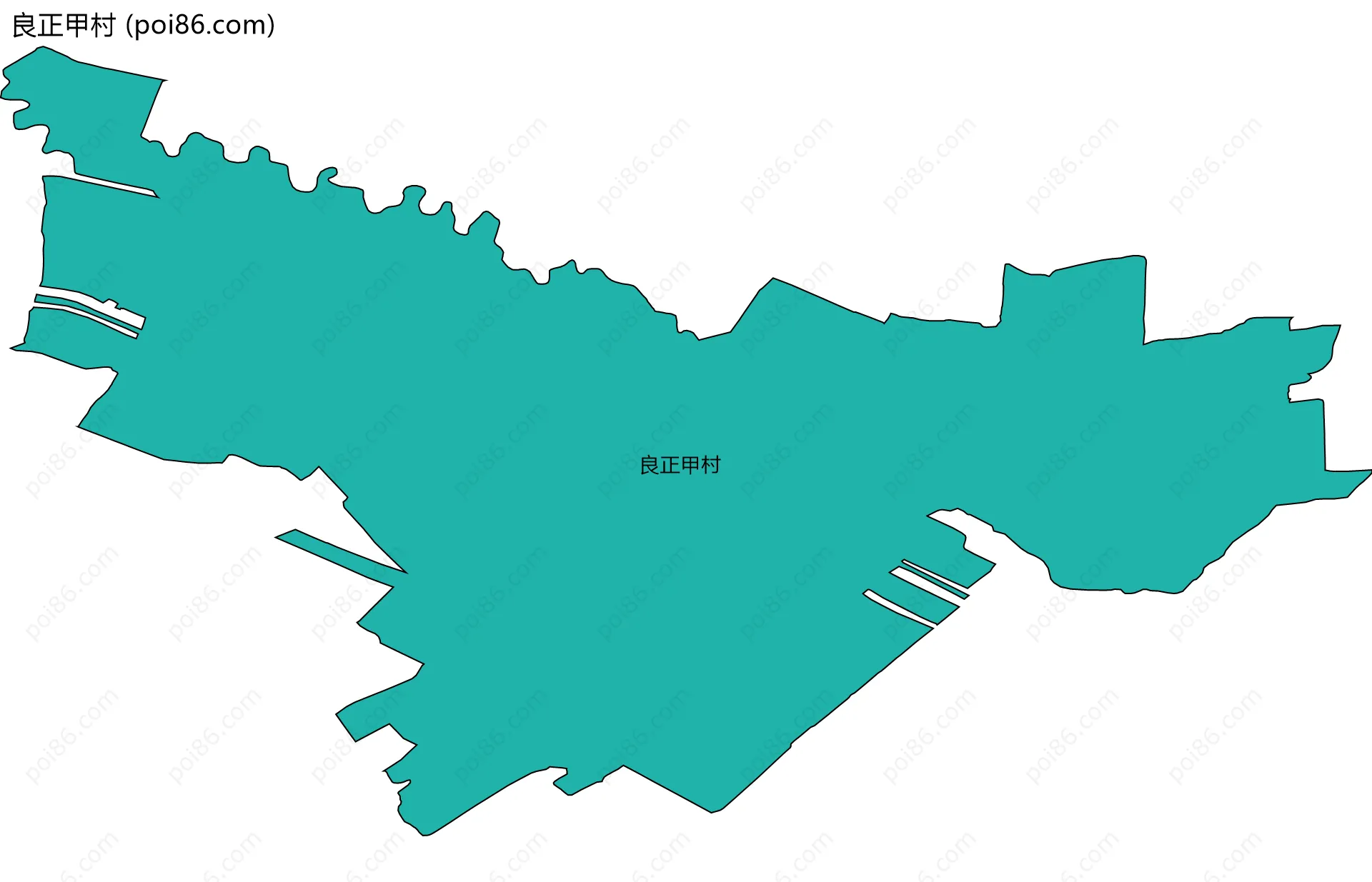 良正甲村边界地图