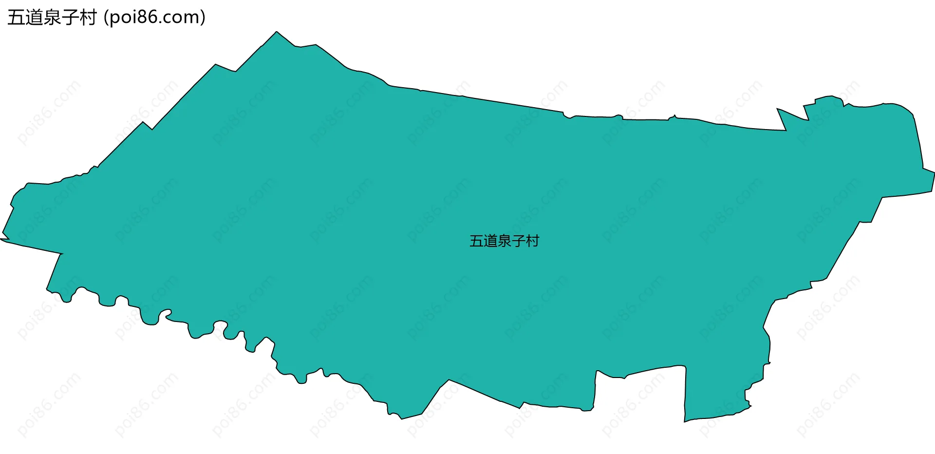五道泉子村边界地图