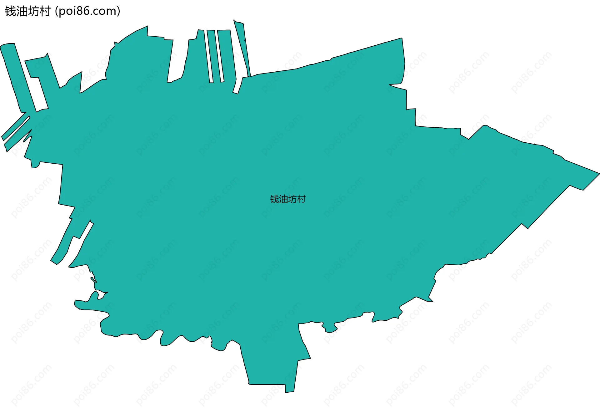 钱油坊村边界地图