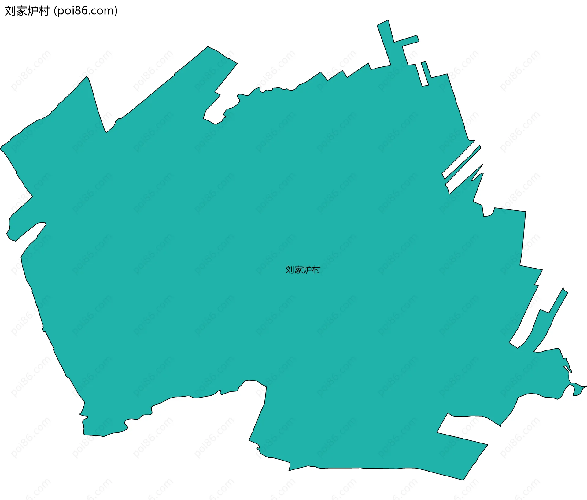 刘家炉村边界地图