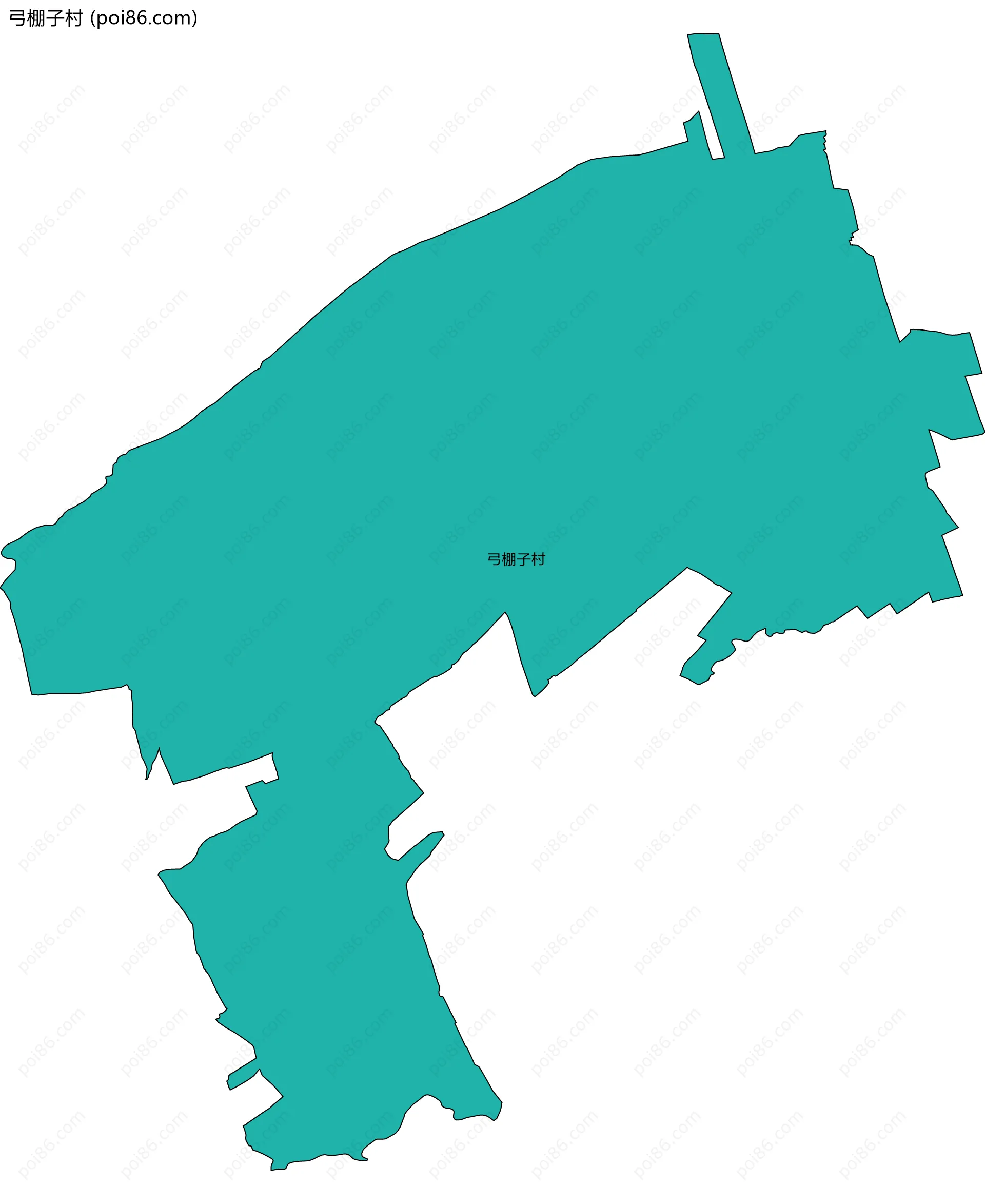 弓棚子村边界地图
