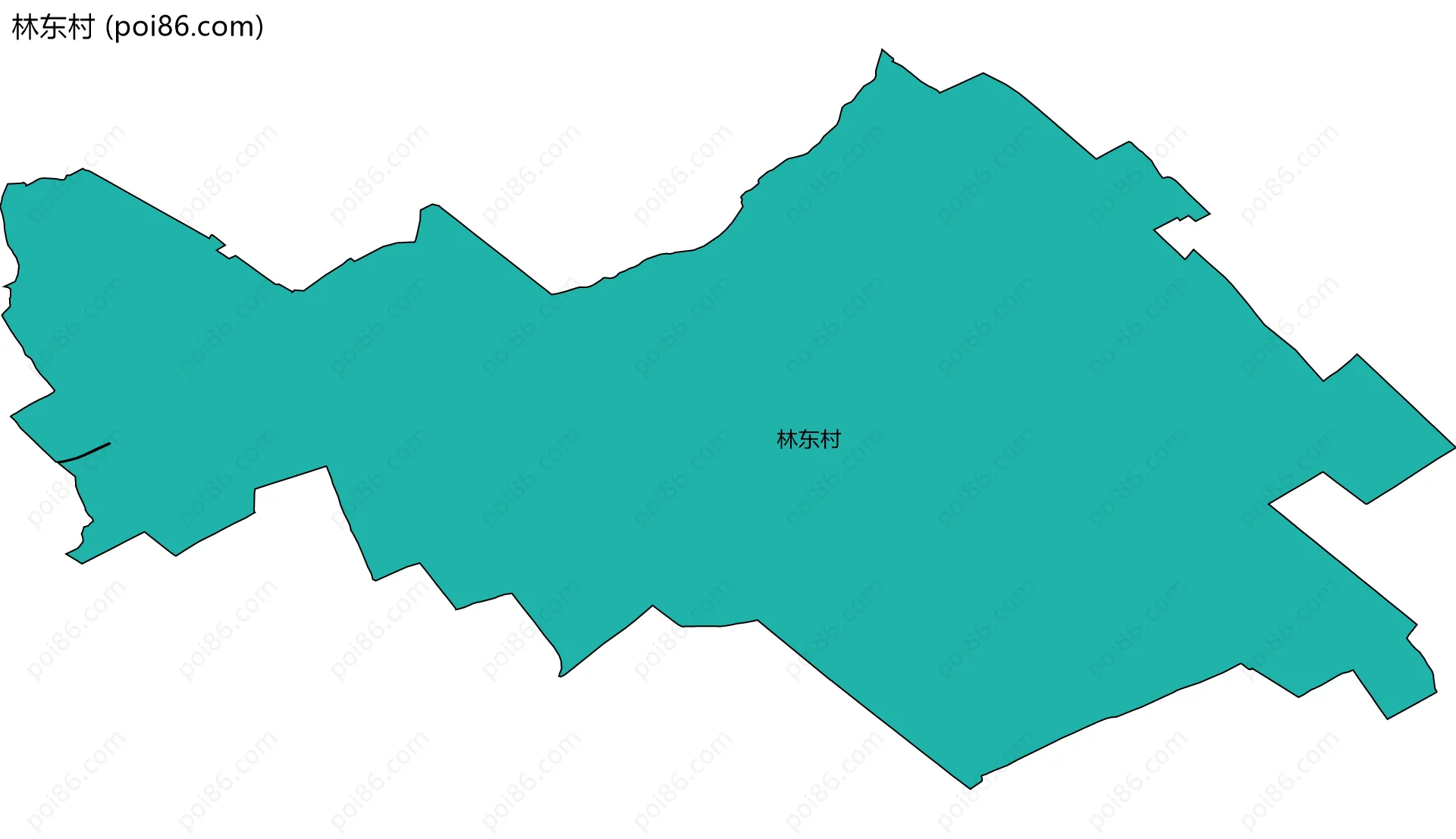 林东村边界地图